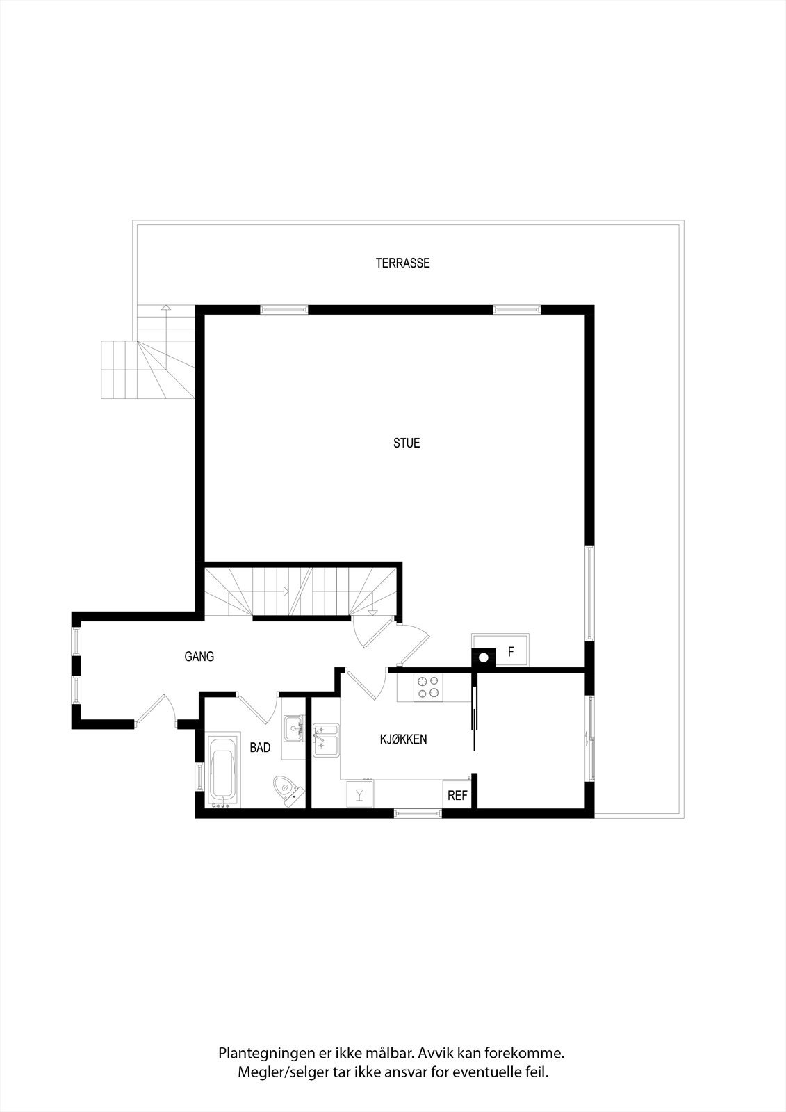 Plantegning 1. etasje Galleribilde