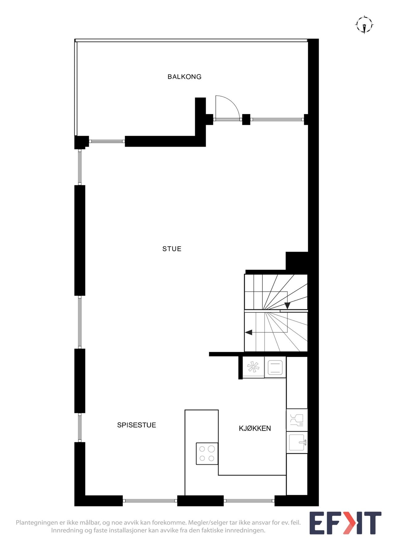 2D Plantegning - 1.etasje. Galleribilde
