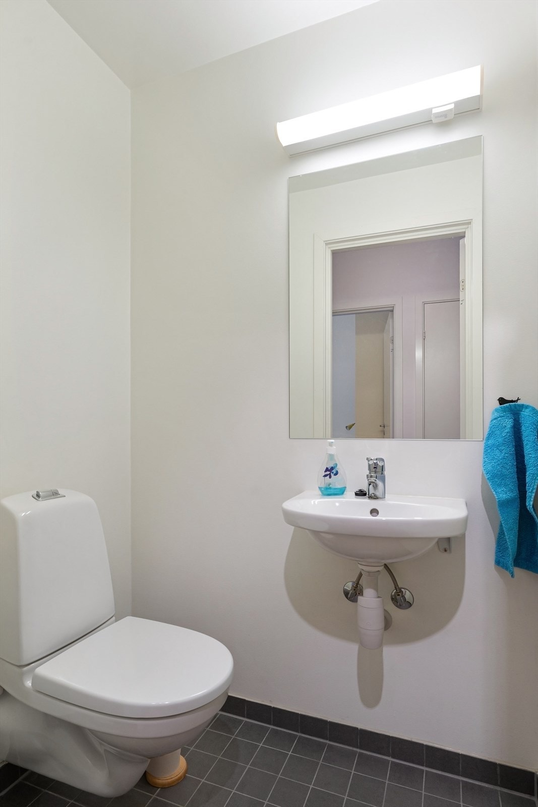 Dagens eier har demontert toalett og servant i det som tidligere var et wc-rom, og rommet benyttes i dag som innvendig bod. Rommet kan dermed enkelt tilbakeføres til gjeste-wc ved behov. Galleribilde