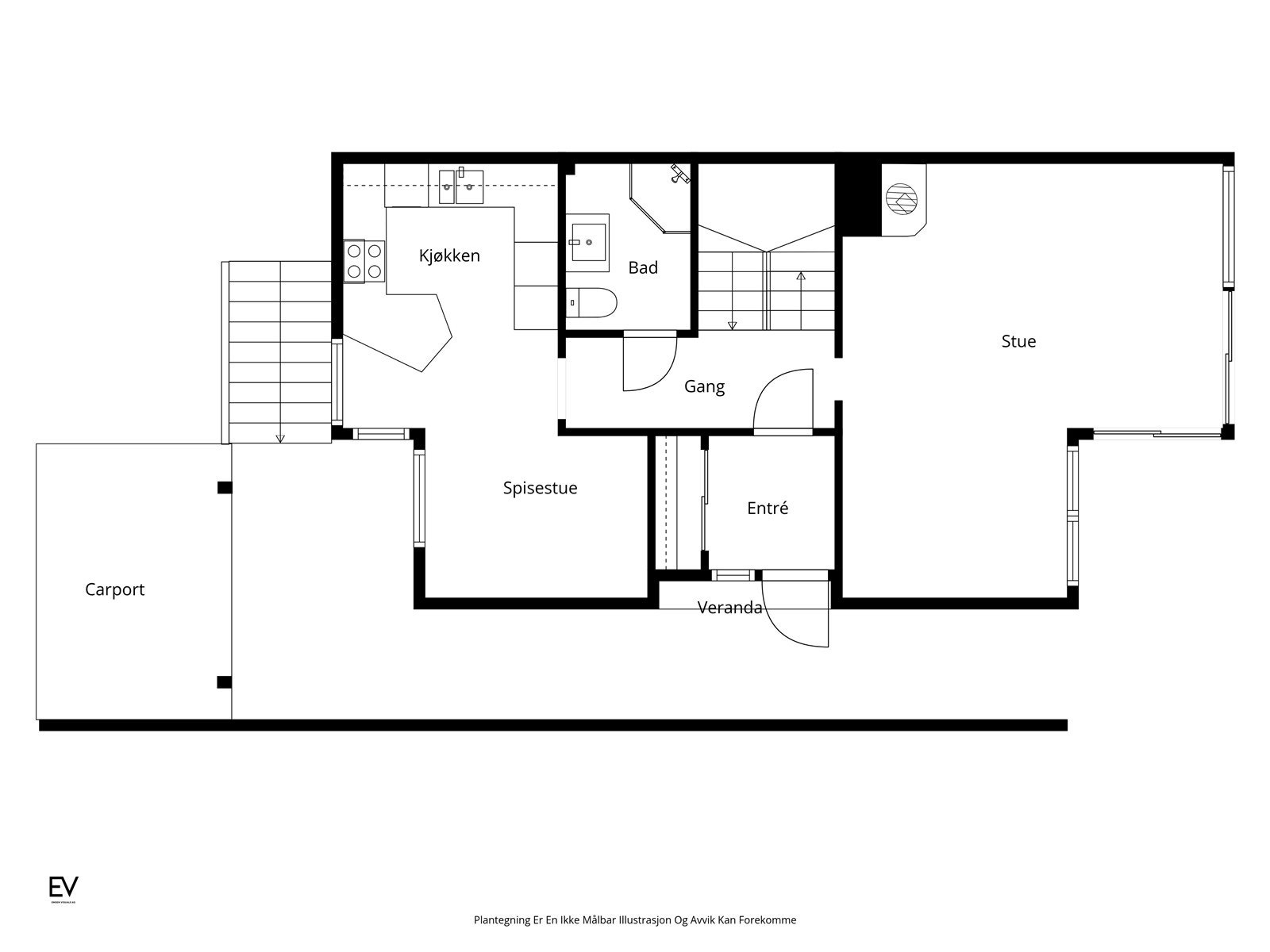Plantegning 1.etg. Galleribilde