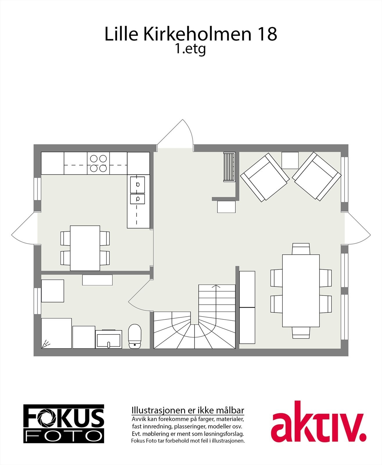 1. etasje - Plantegning Galleribilde
