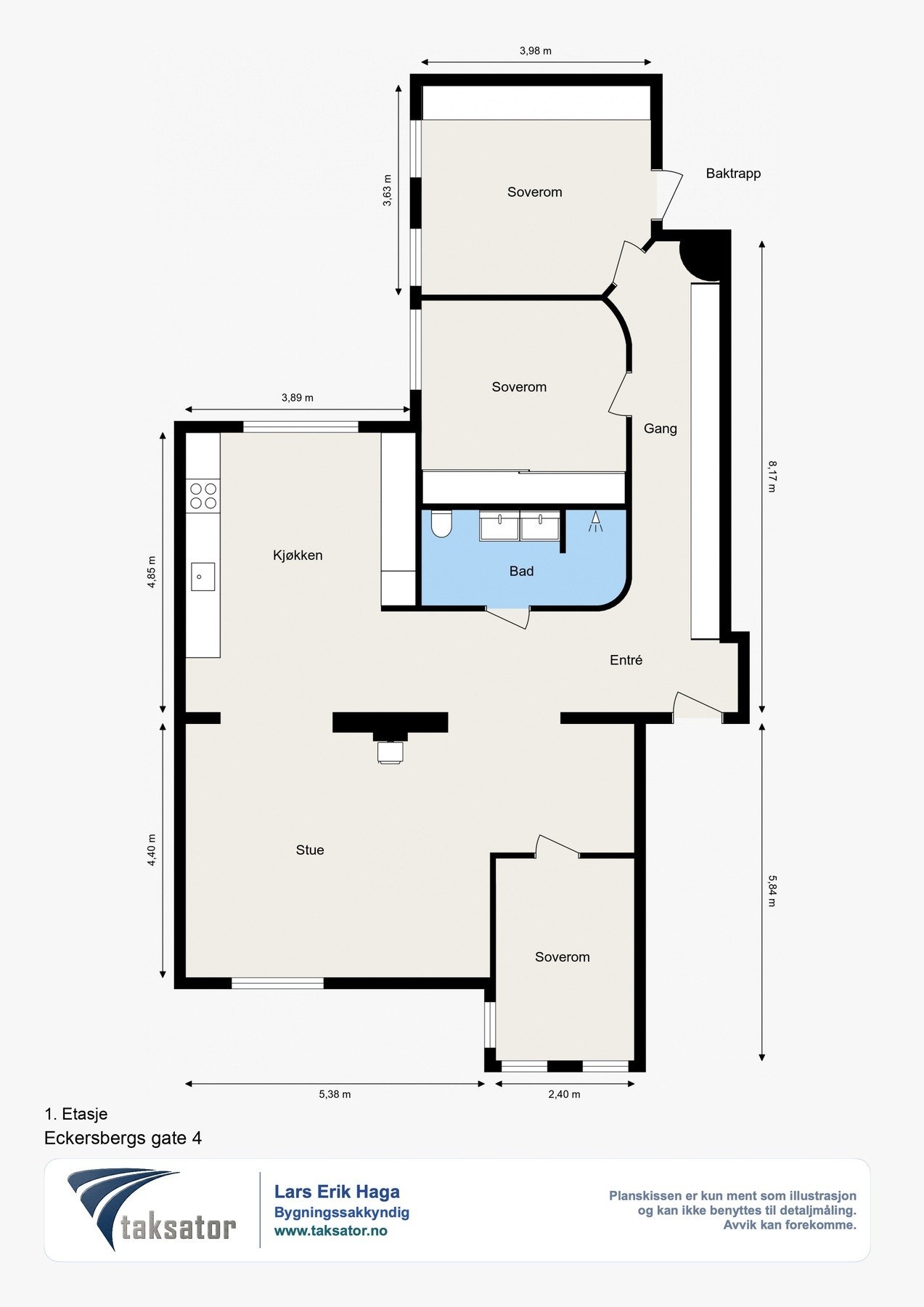Alternativ løsning om man har behov for et tredje soverom/kontor e.l. Galleribilde