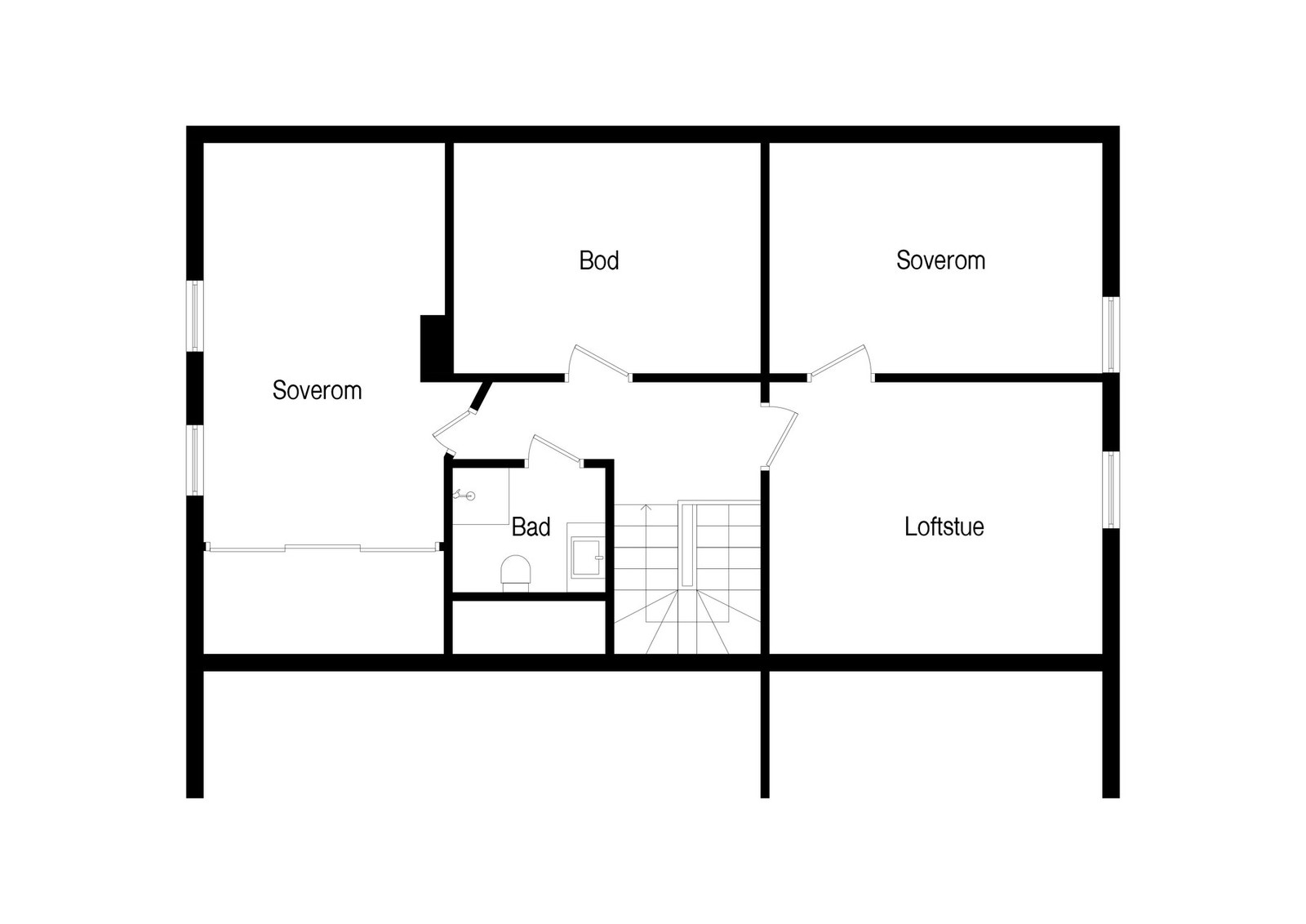 Plantegning loft. Galleribilde