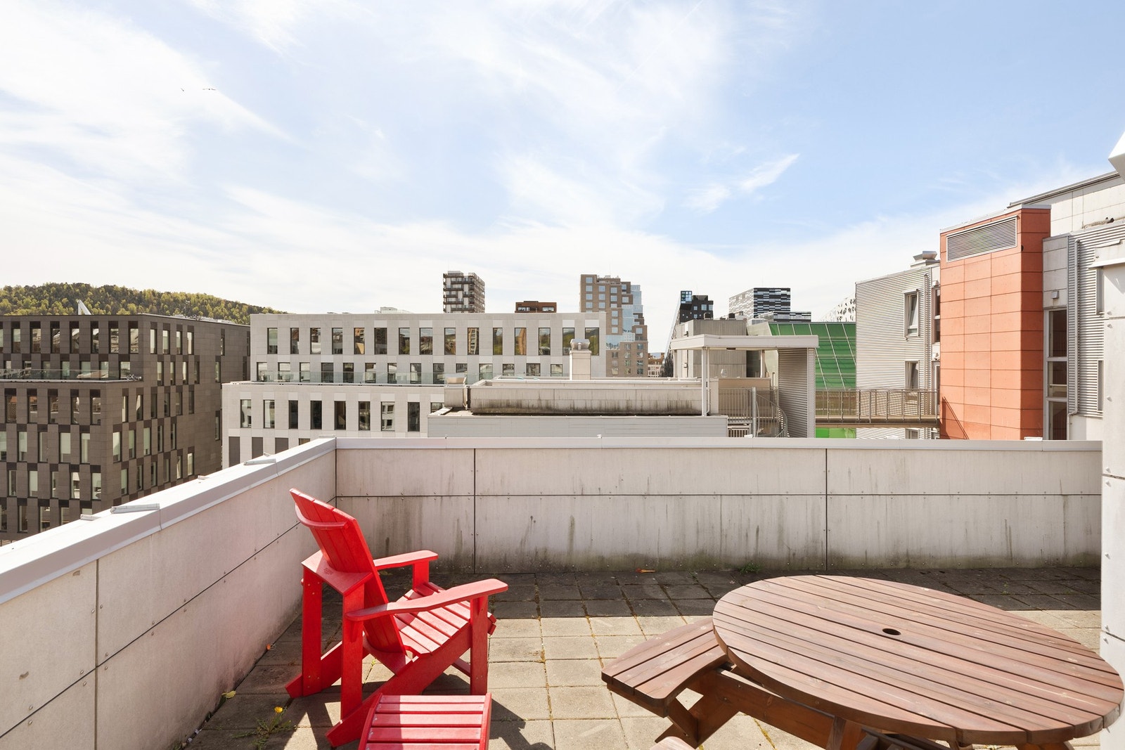 Sameiet har felles takterrasse som kan benyttes av beboerne. Galleribilde