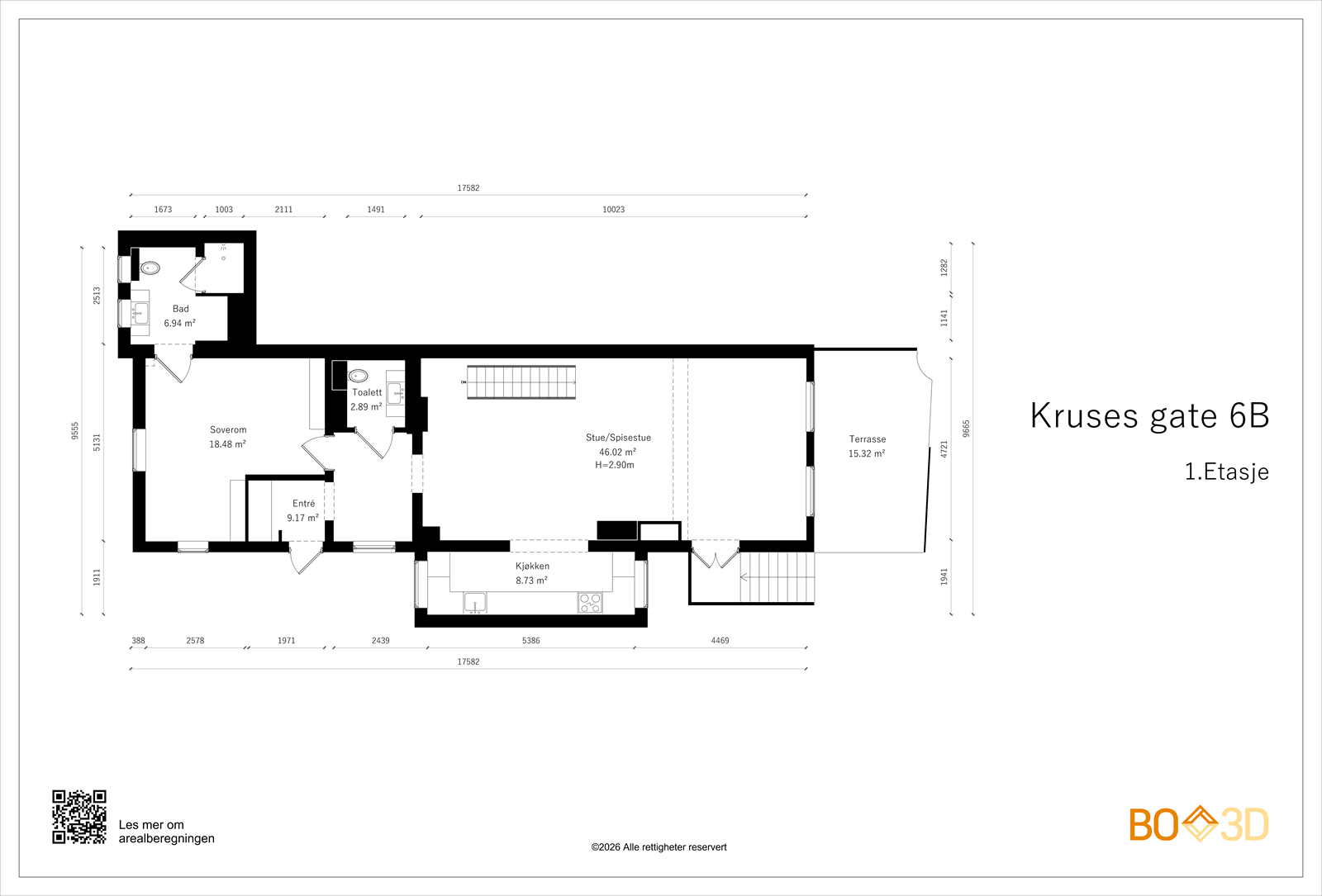 Kruses gate 6B - 1. etasje. Galleribilde