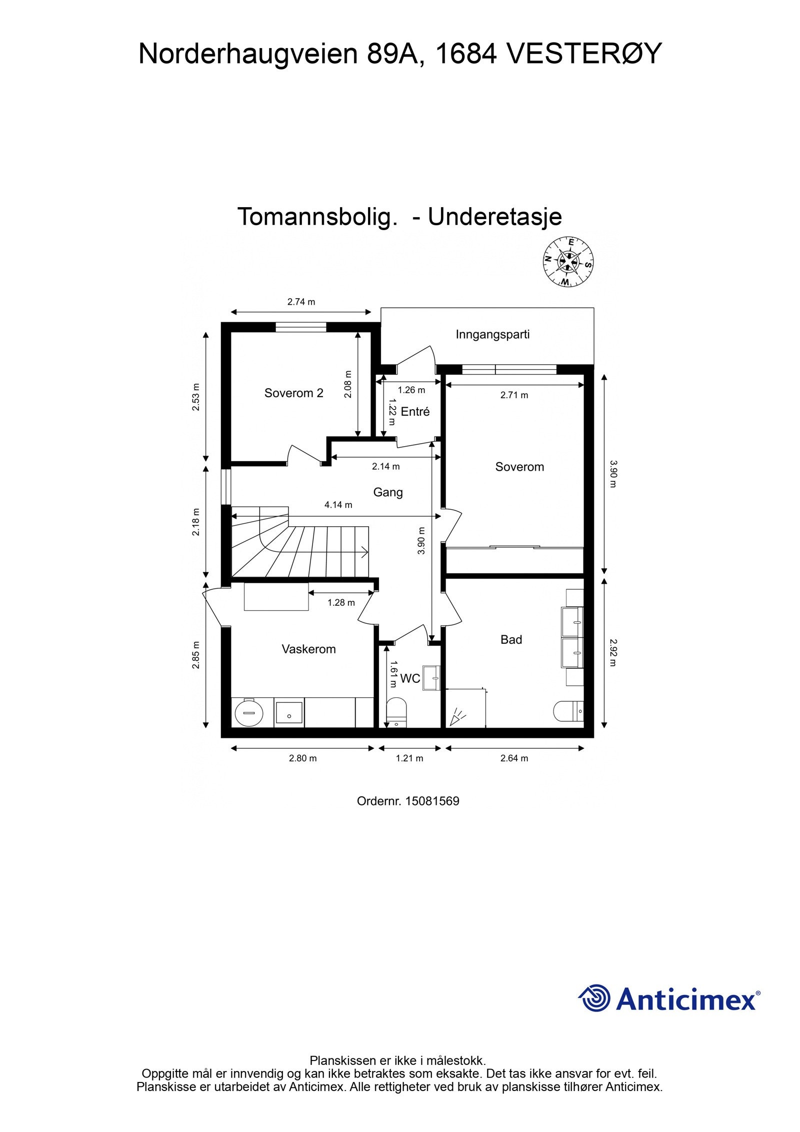 Plantegning - Underetasje Galleribilde
