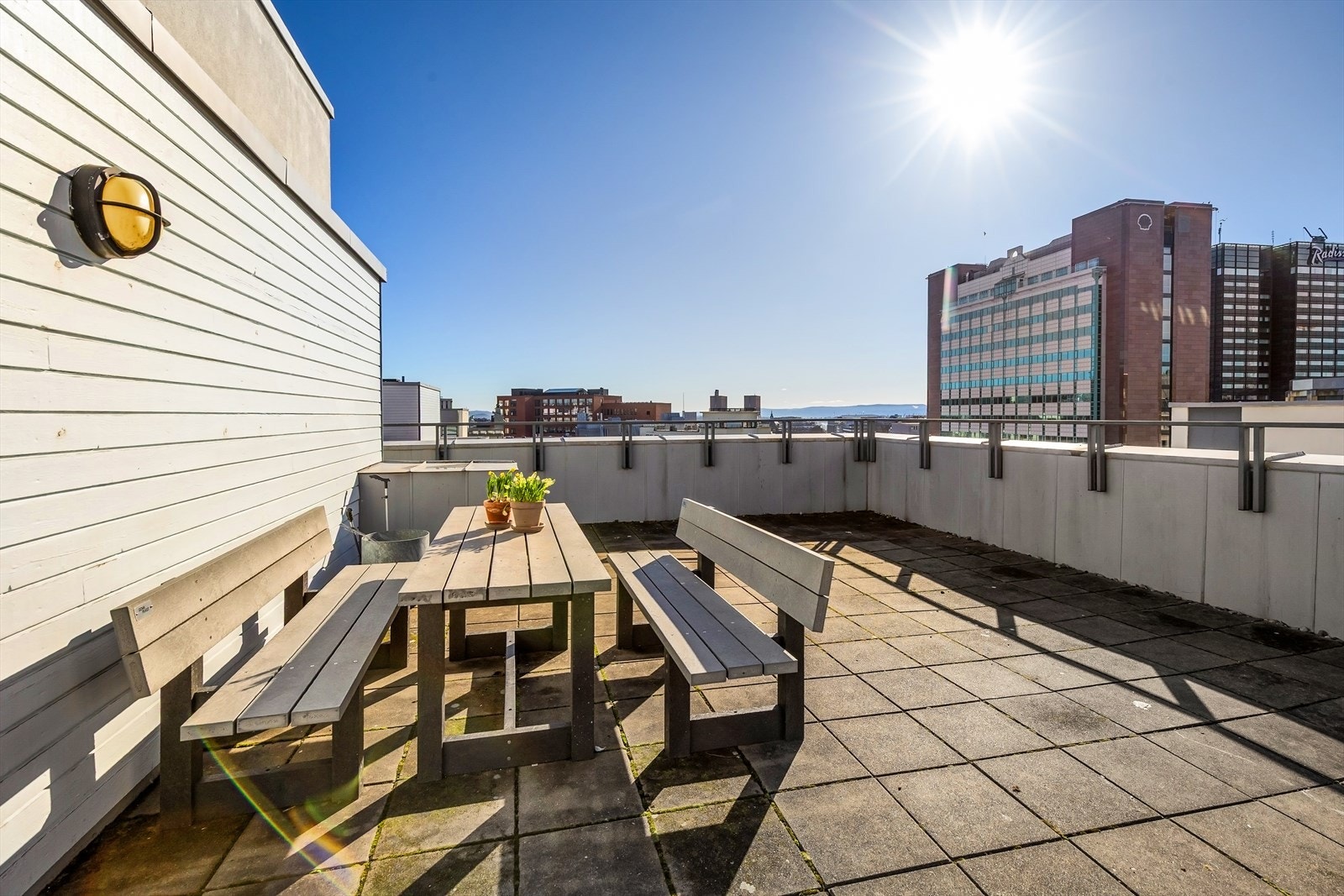 Sameiet har en fantastisk takterrasse man kan benytte hvis ønskelig. Galleribilde