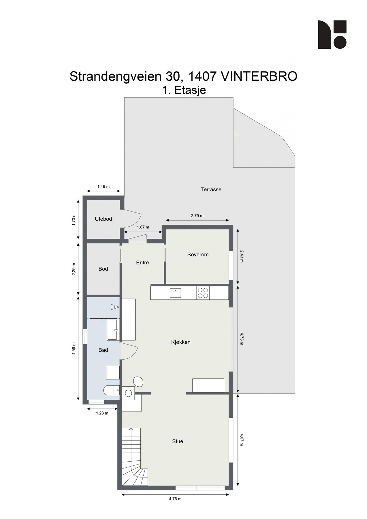 Plantegning - 1. etasje Galleribilde