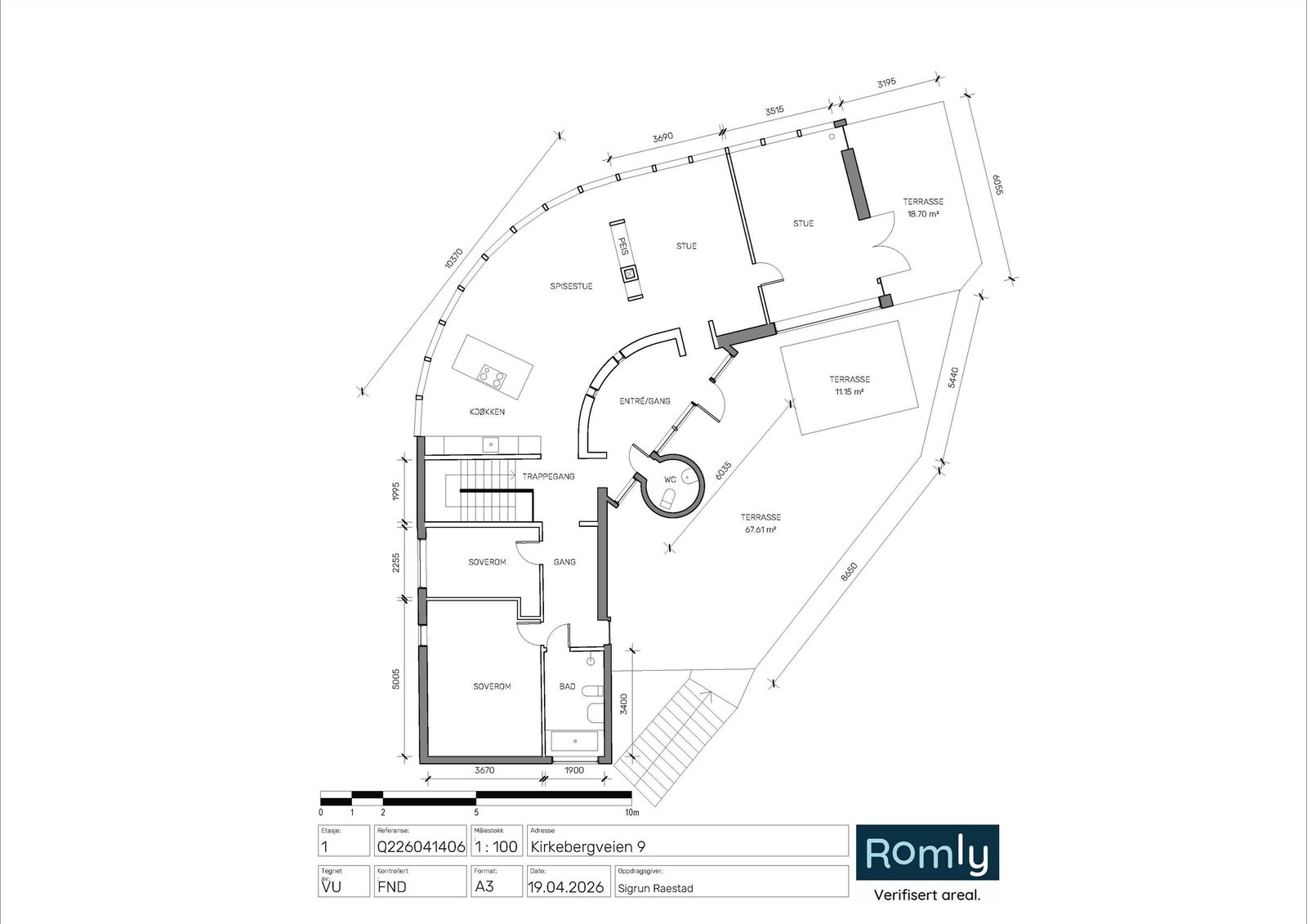 Plantegning 1 etasje Galleribilde