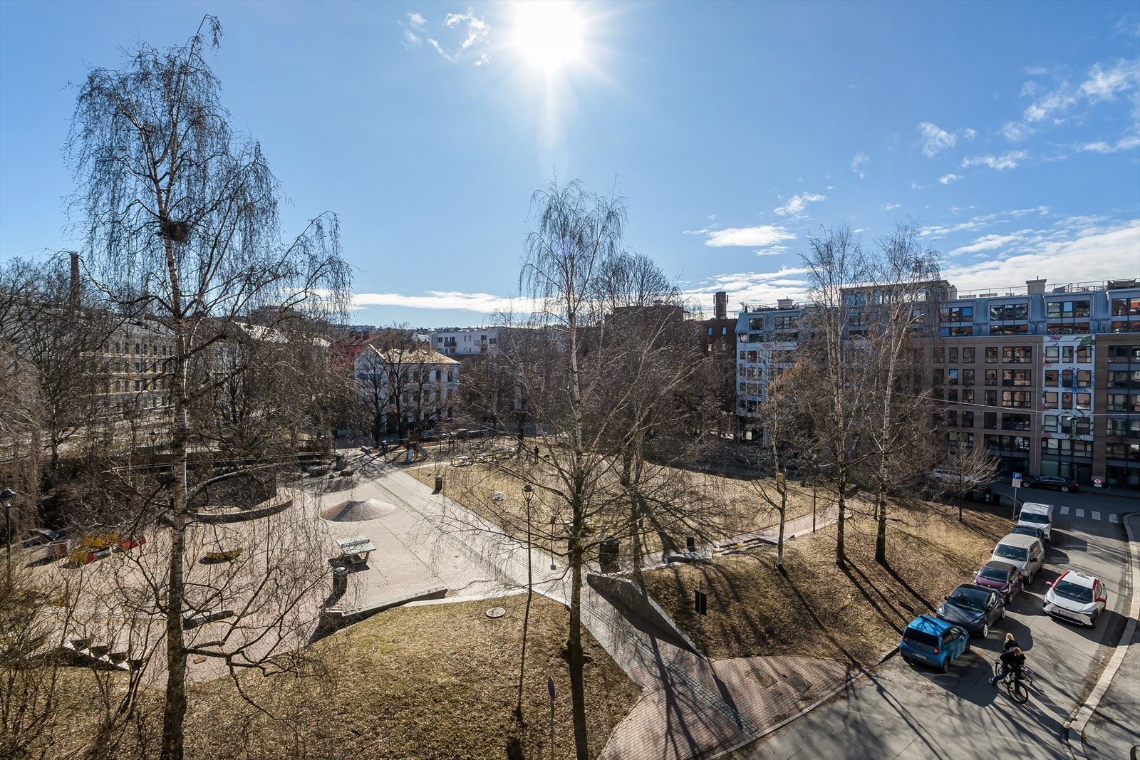 Utsikt fra balkongen Galleribilde