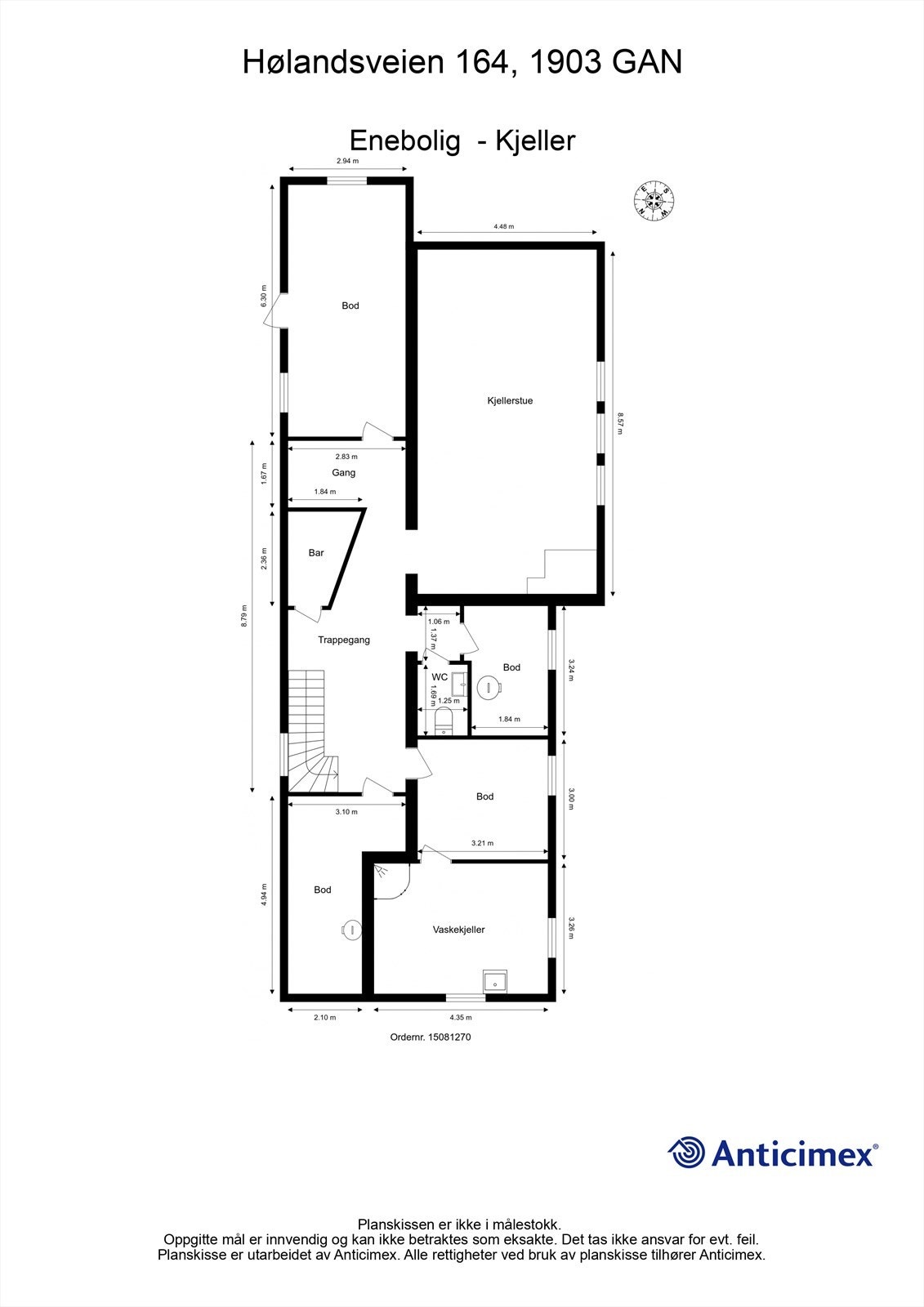 Plantegning - Underetasje Galleribilde