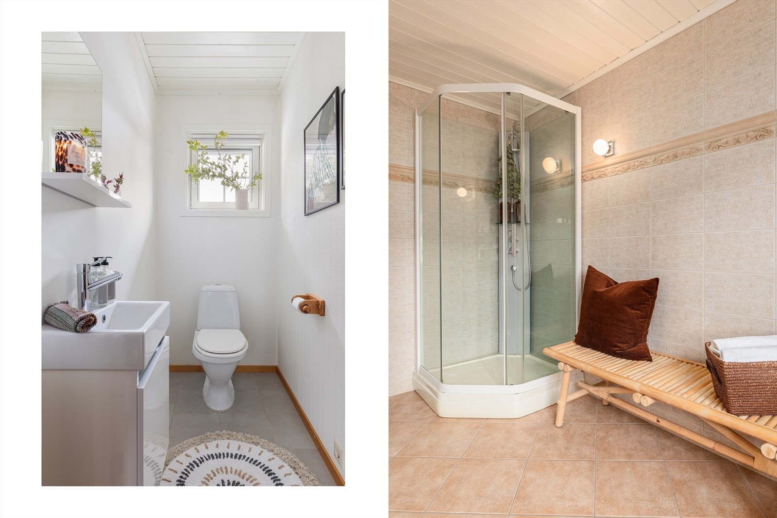 Praktisk separat toalettrom vegg-i-vegg med badet. Galleribilde