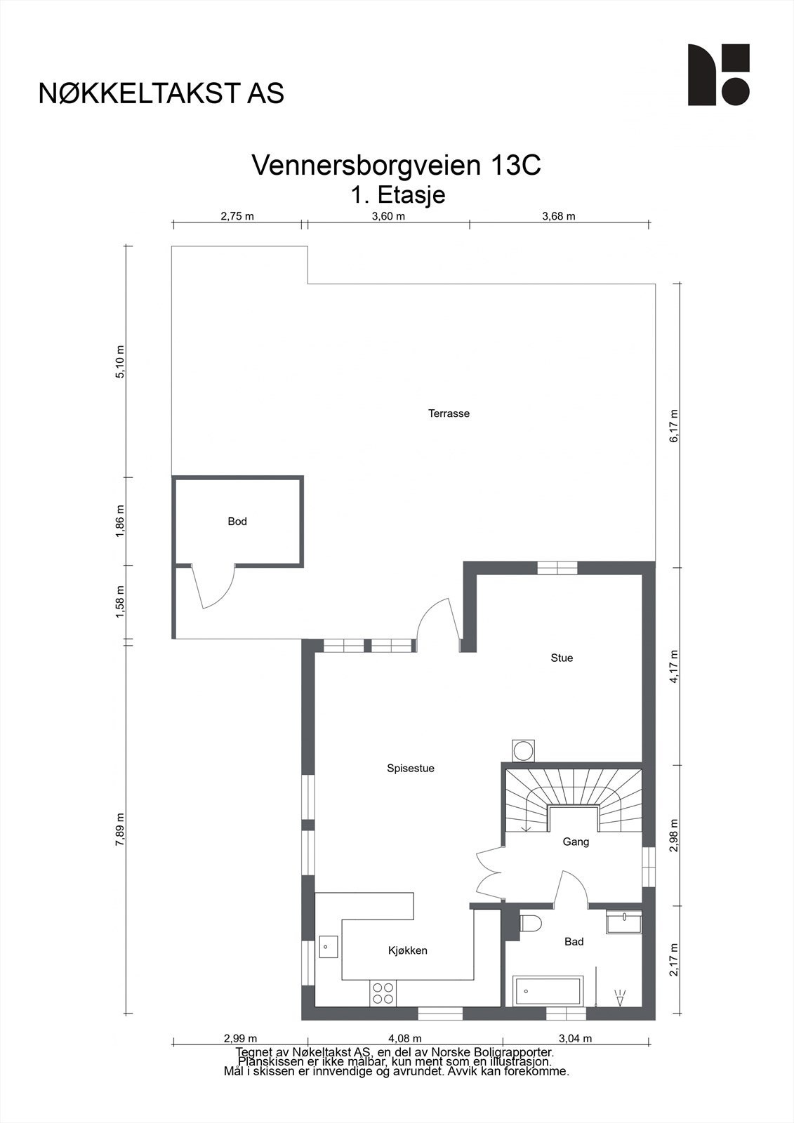 Plantegning 1. etasje. Galleribilde