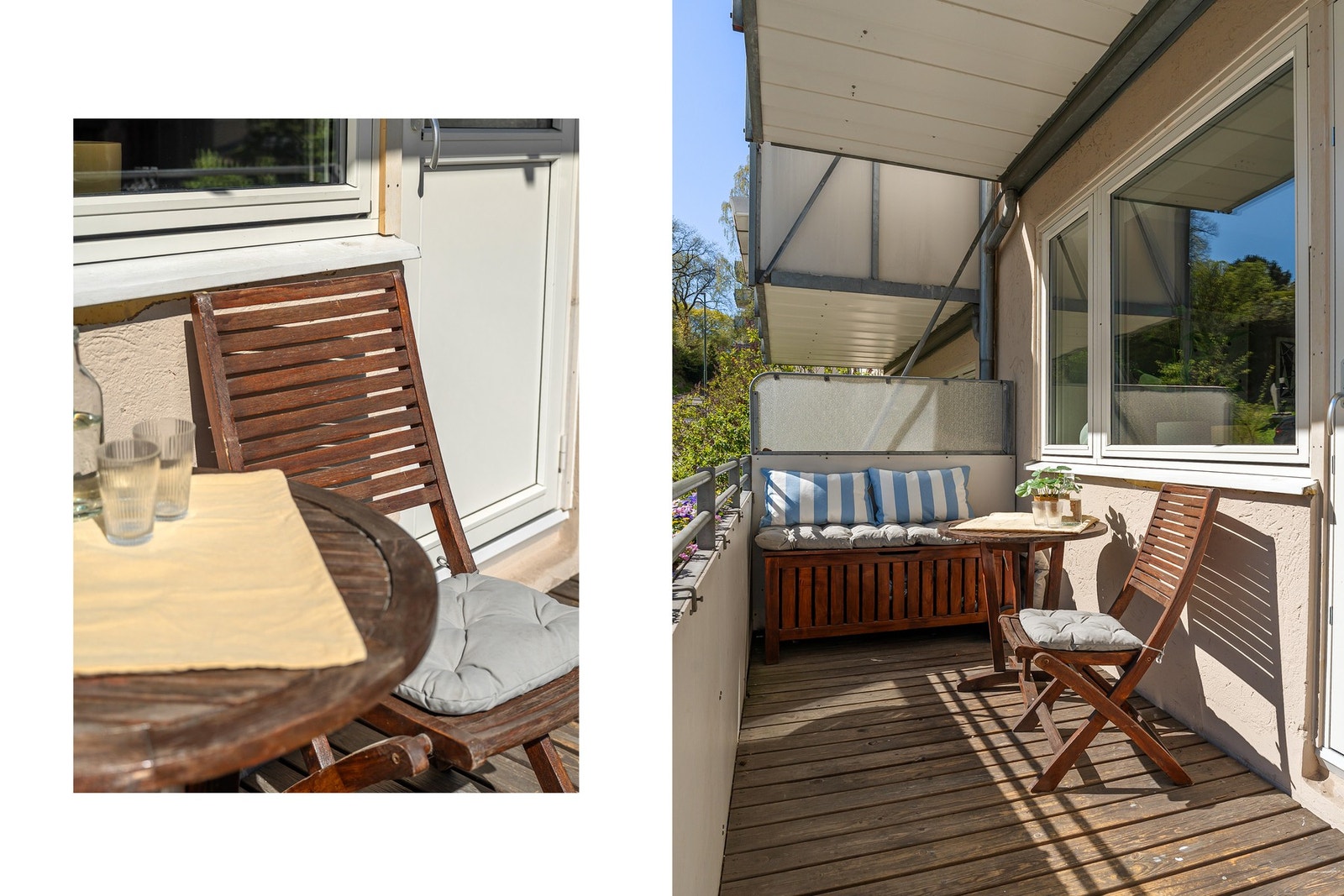 Her har du en romslig balkong på ca. 6 m² med sol fra morgen til ettermiddag. Galleribilde