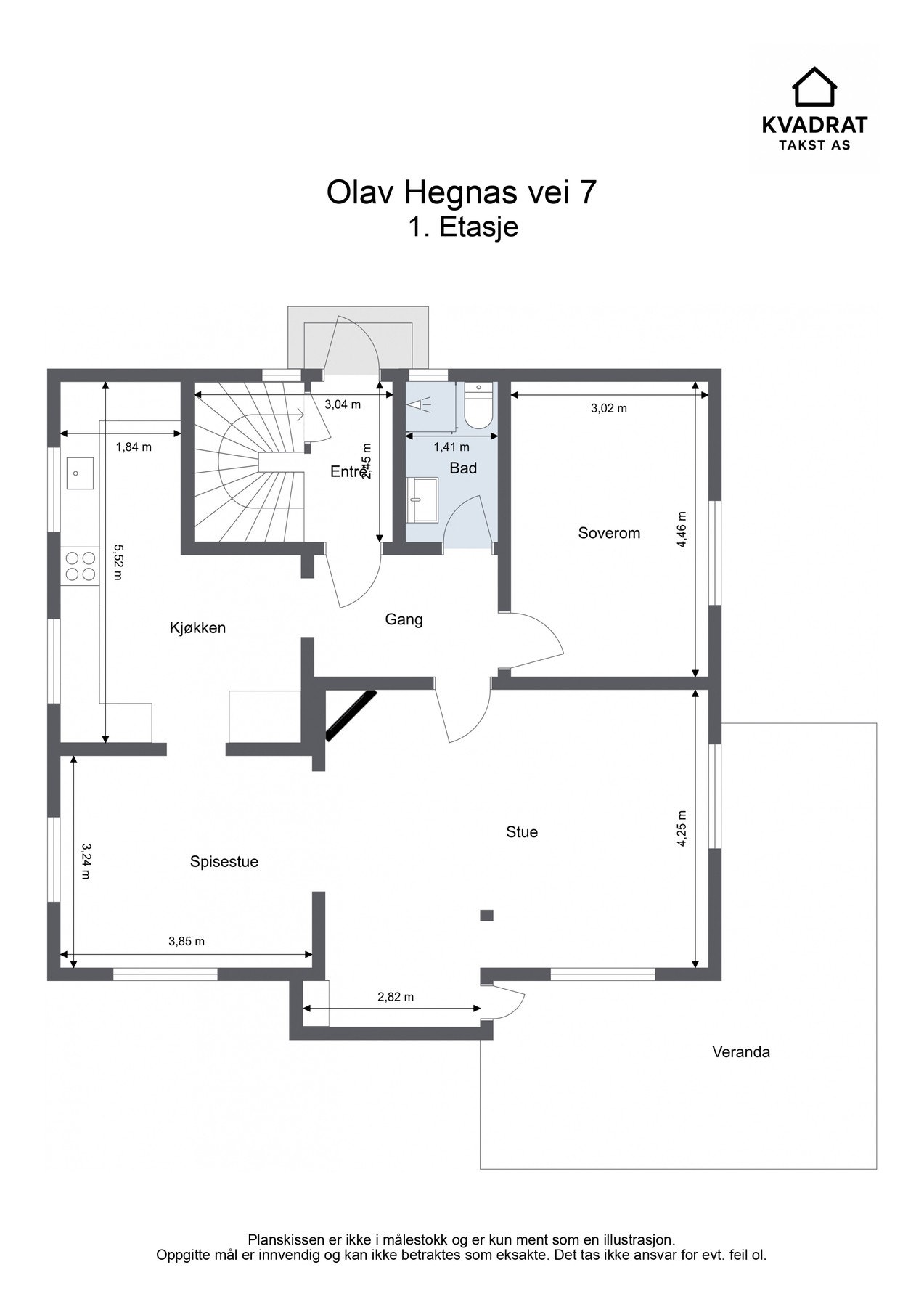 Plantegning av 1. etasje. Galleribilde