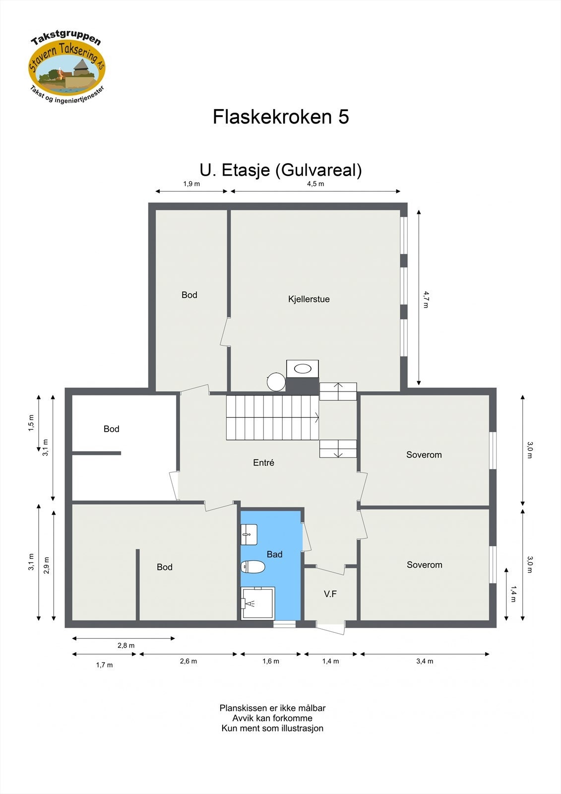Plantegning u. etasje. Galleribilde