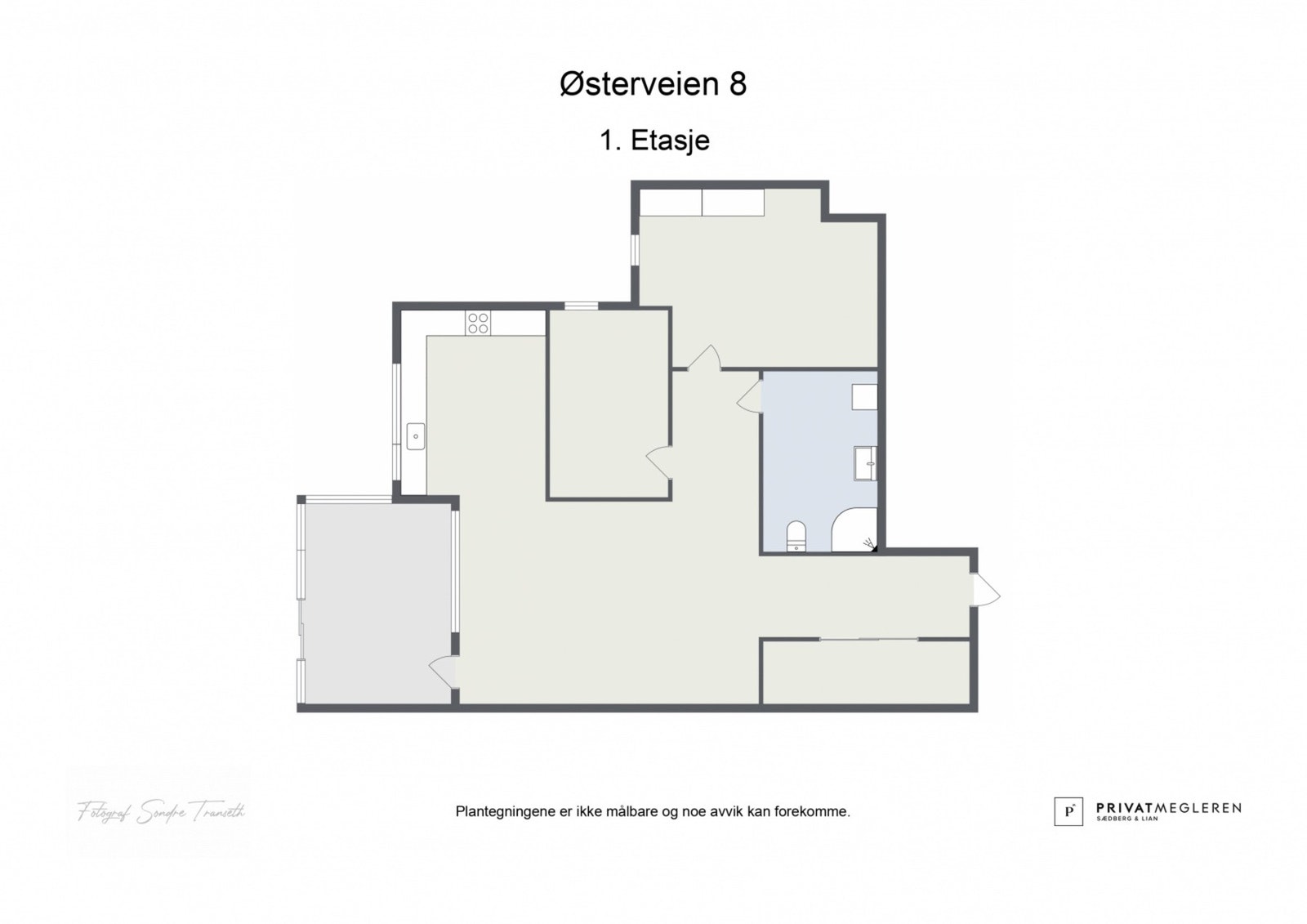 Planskisse over leiligheten Galleribilde