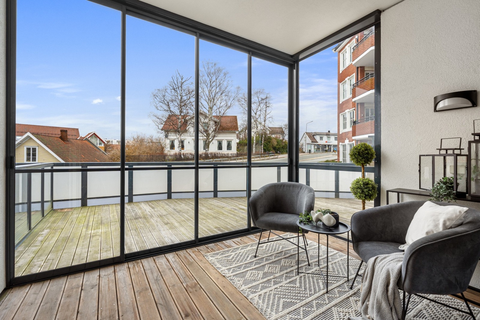 Innglasset terrasse Galleribilde
