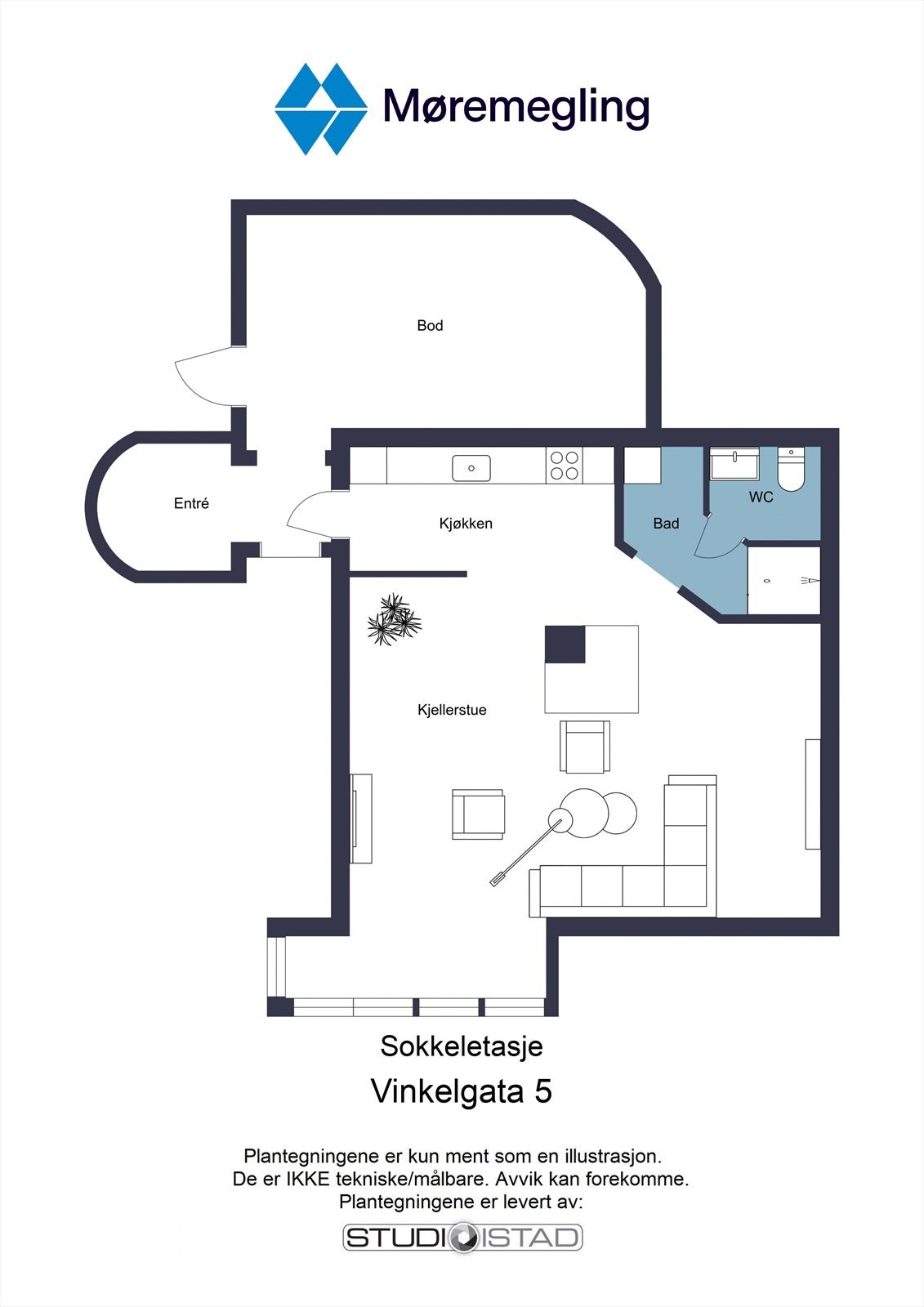 Plantegning kjeller Galleribilde