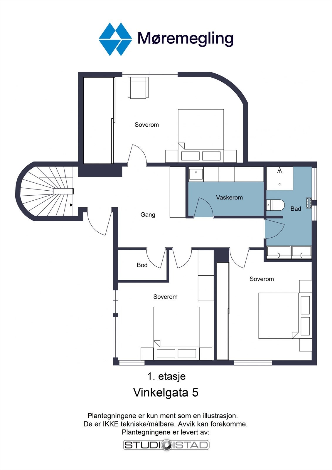 Plantegning 1. etasje Galleribilde