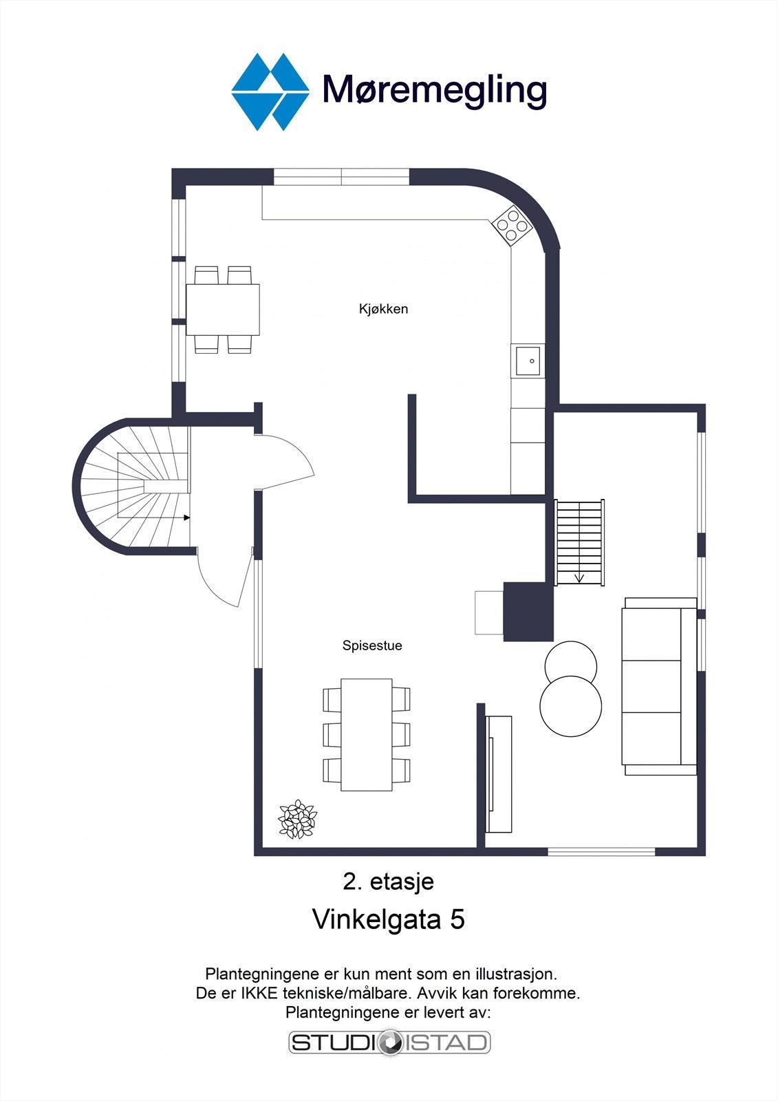 Plantegning 2. etasje Galleribilde