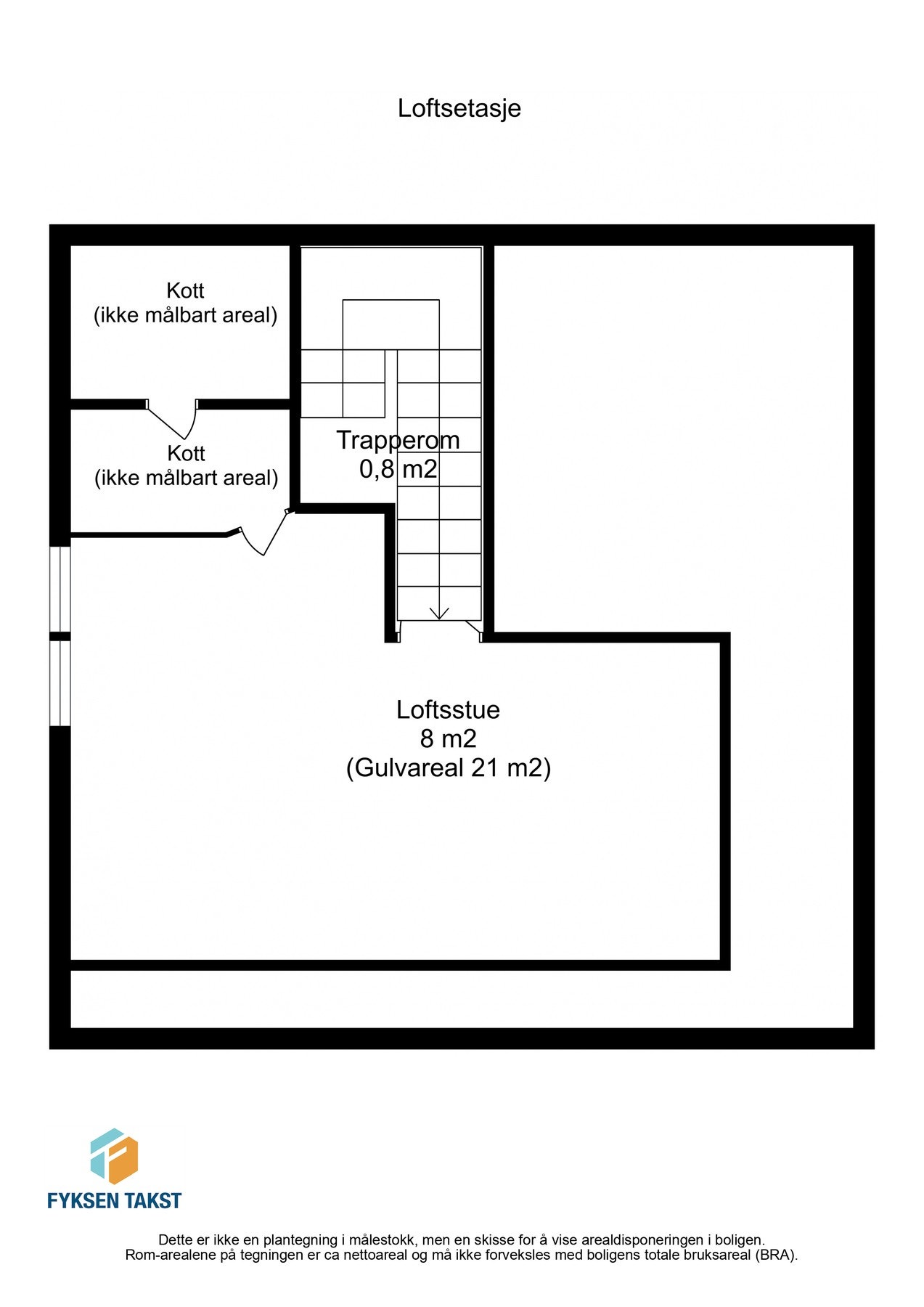 Planskisse loft. Galleribilde