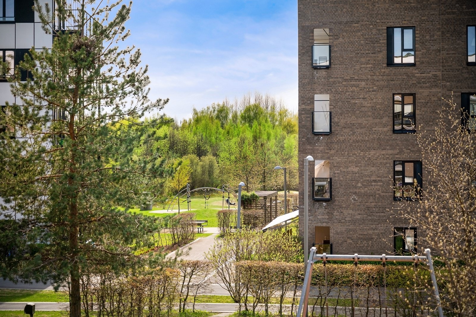 Utsyn fra balkong Galleribilde