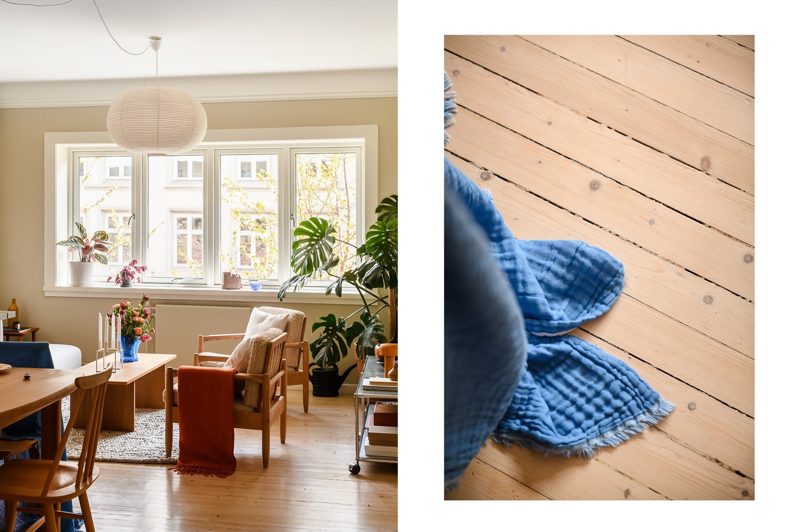 Slipte originale tregulv gir leiligheten særpreg og varme. Store vindusflater slipper inn rikelig med naturlig lys. Galleribilde