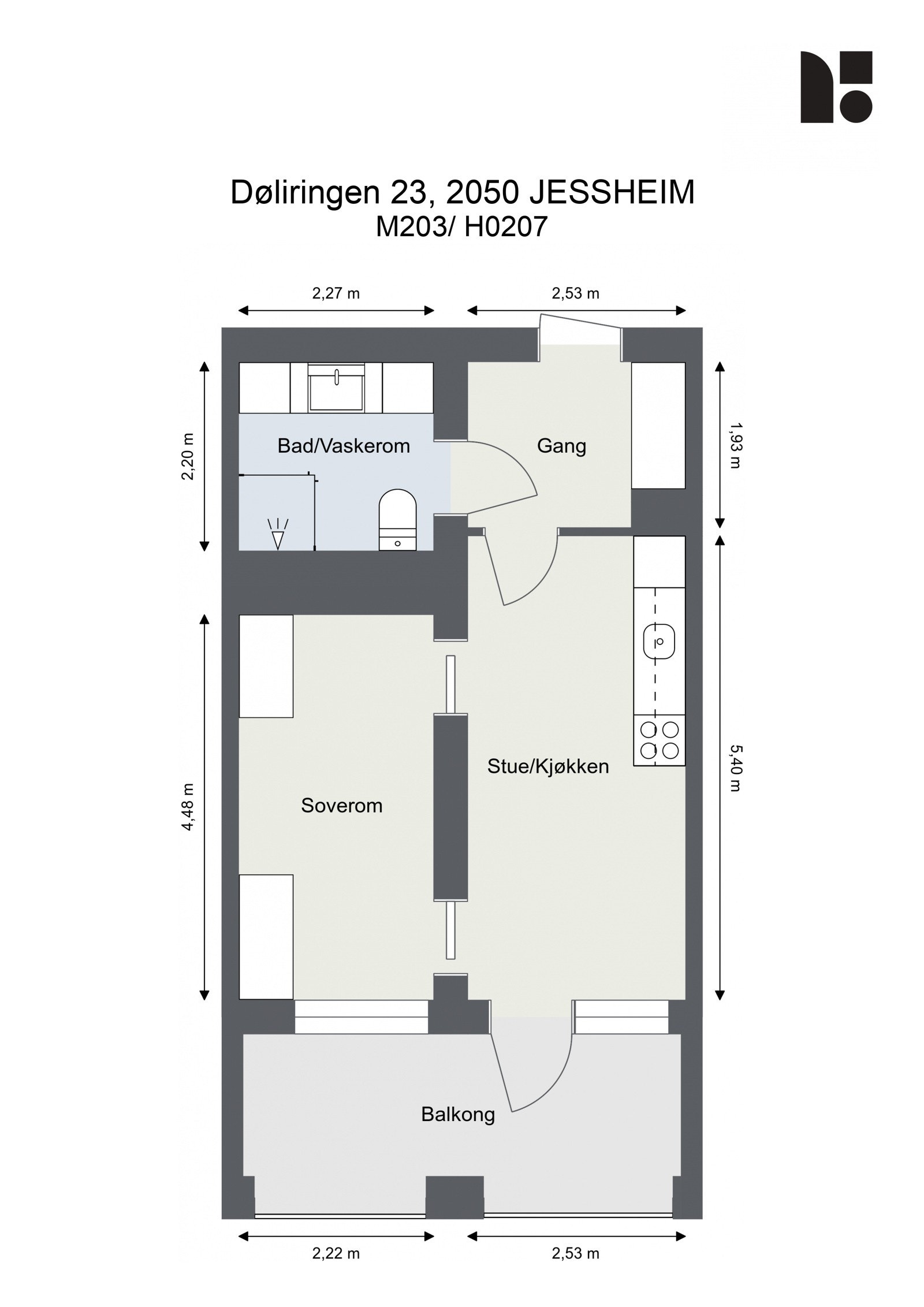 Plantegning, M203 Galleribilde