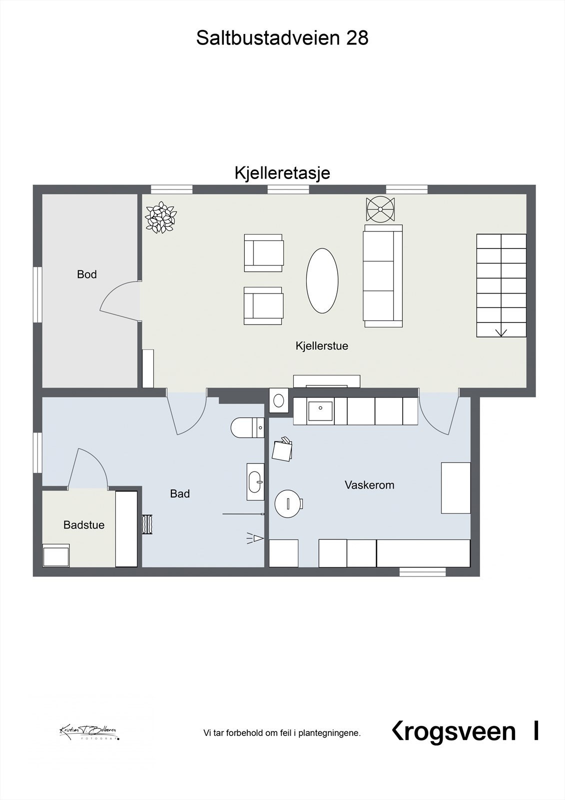 Planskisse kjeller. Galleribilde