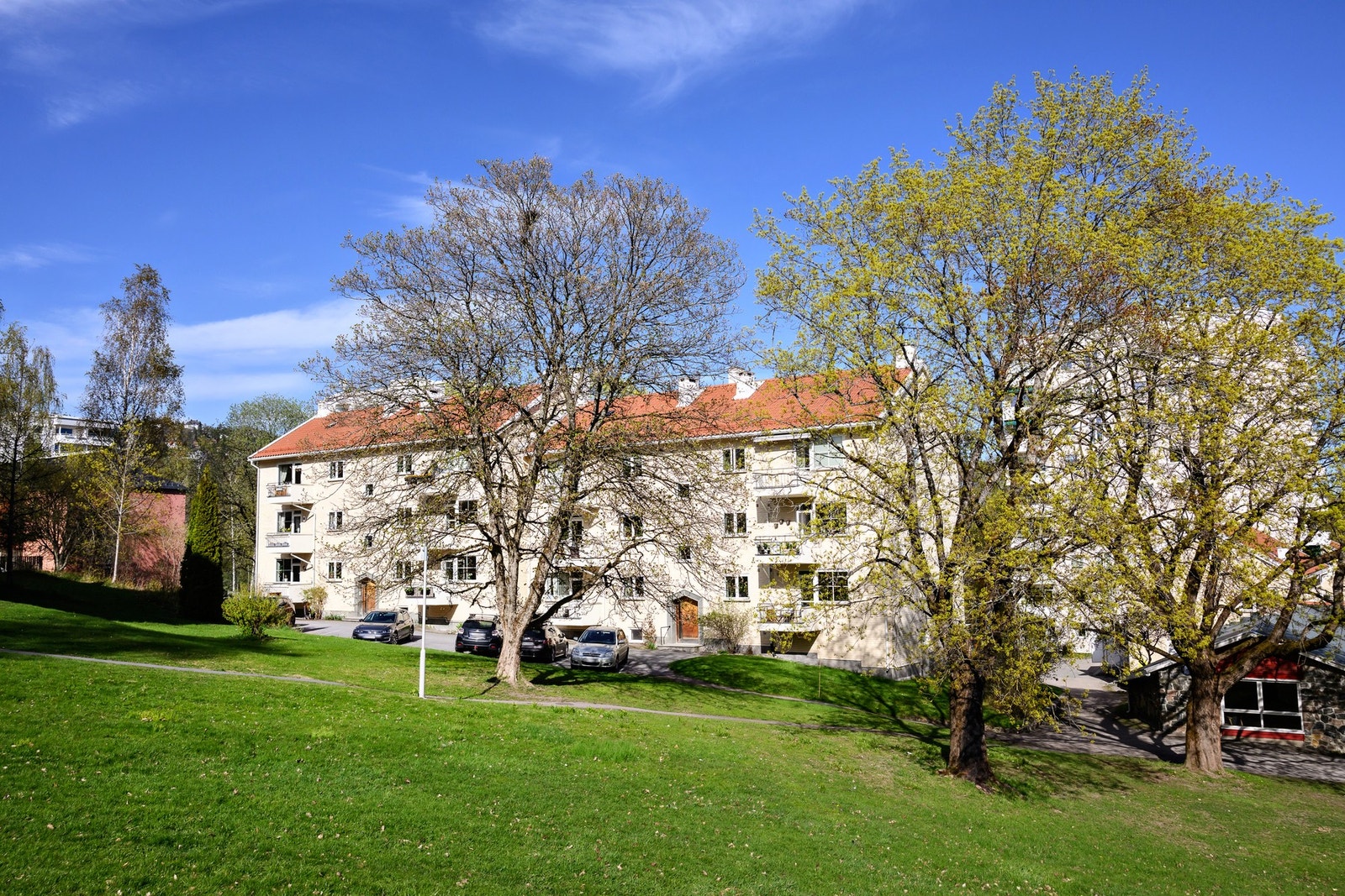 Grønne lunger og god avstand mellom byggene er å anse som unikt relativt til hva man blir servert i dag. Galleribilde