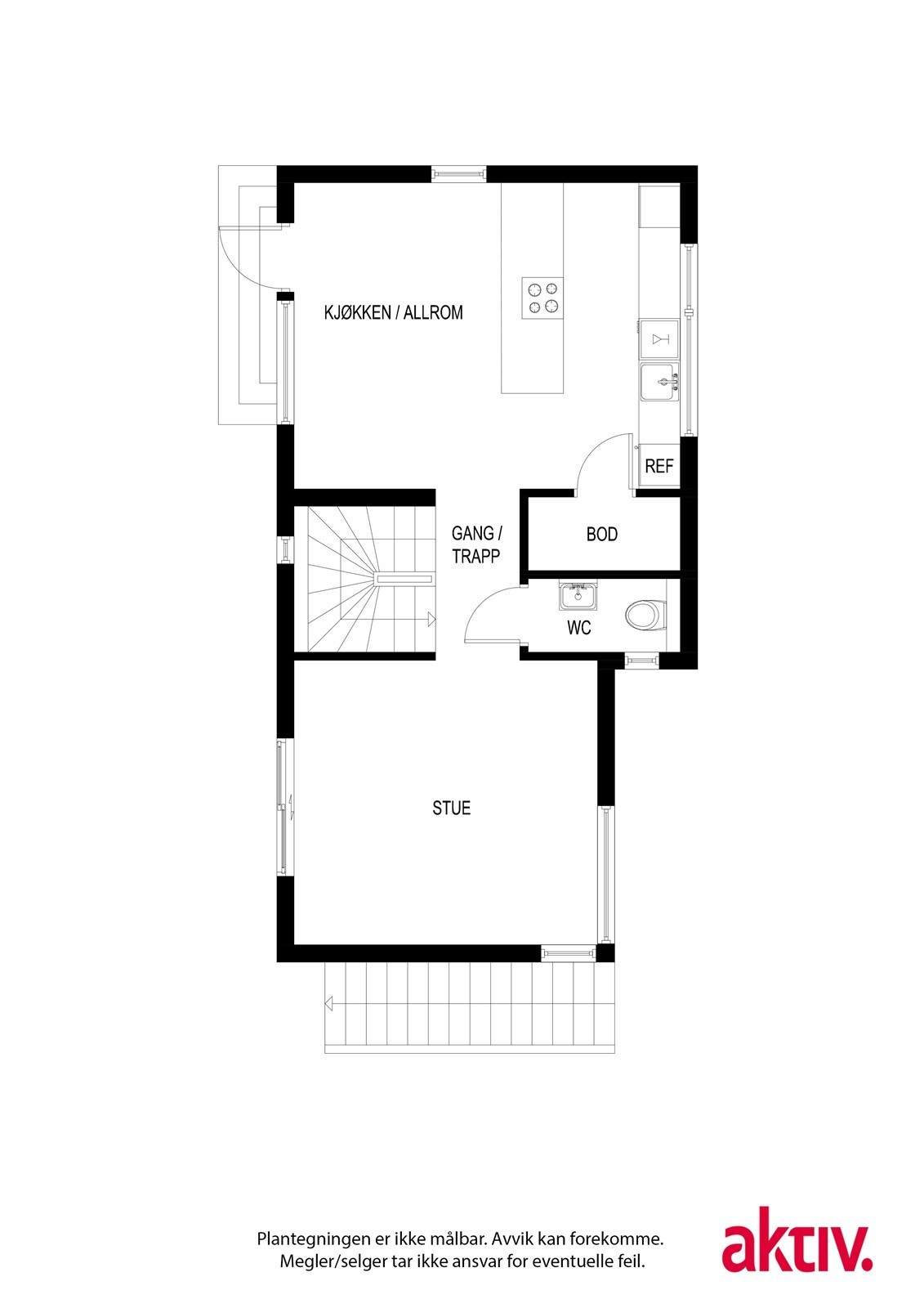 Plantegning 1. etasje Galleribilde