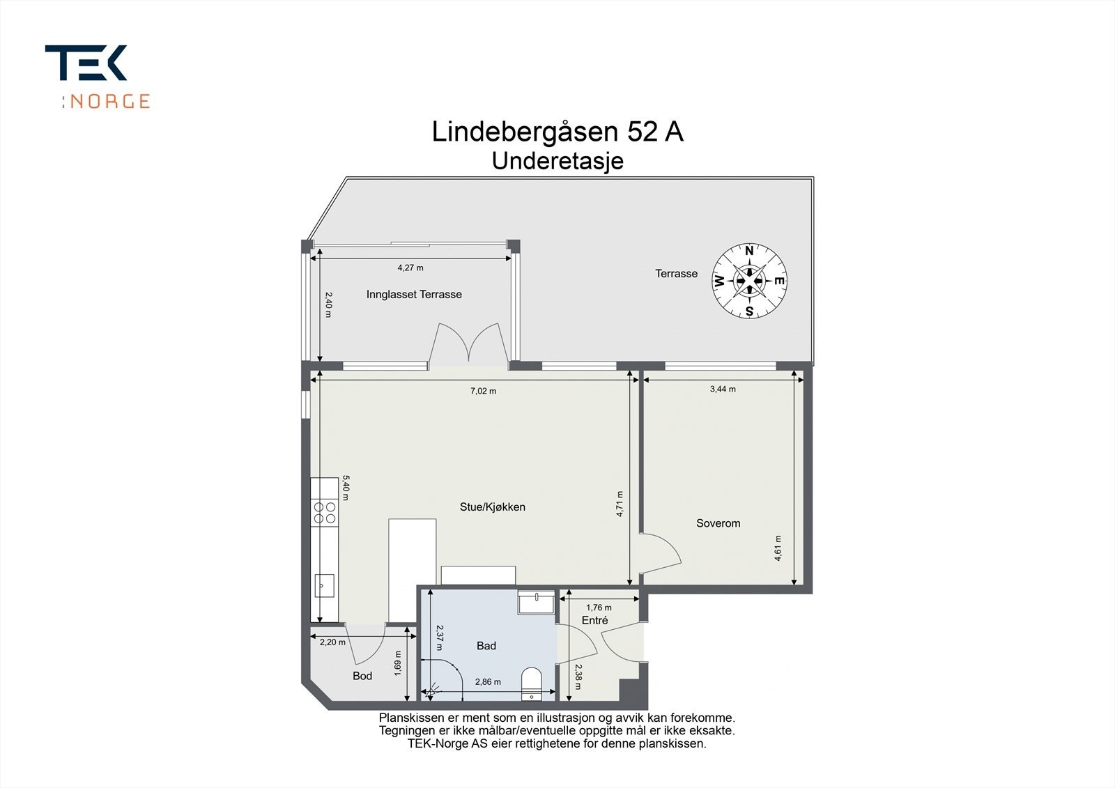 Lindebergåsen 52 A - 2D - Underetasje - Galleribilde