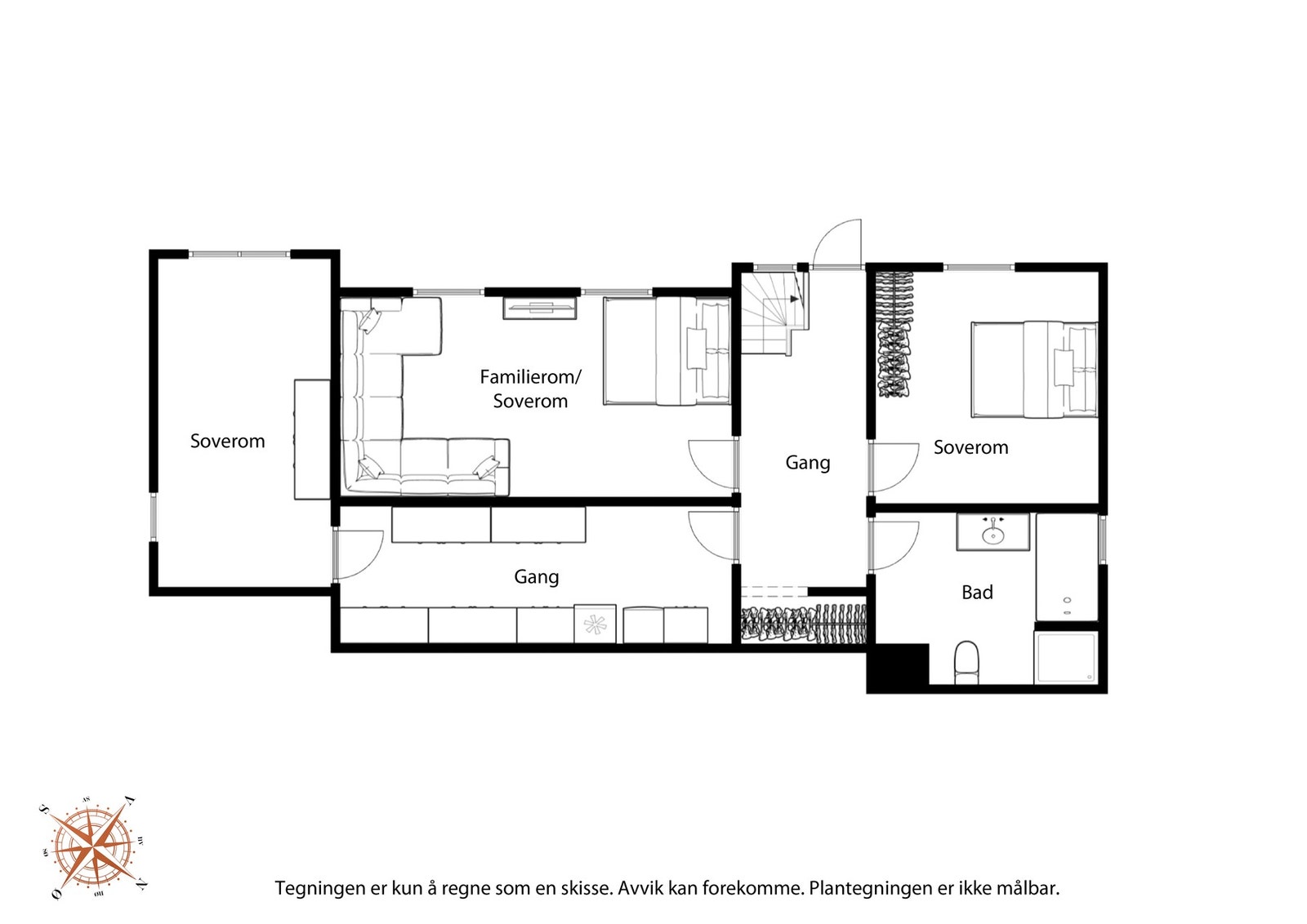 Plantegning u.etg. Galleribilde