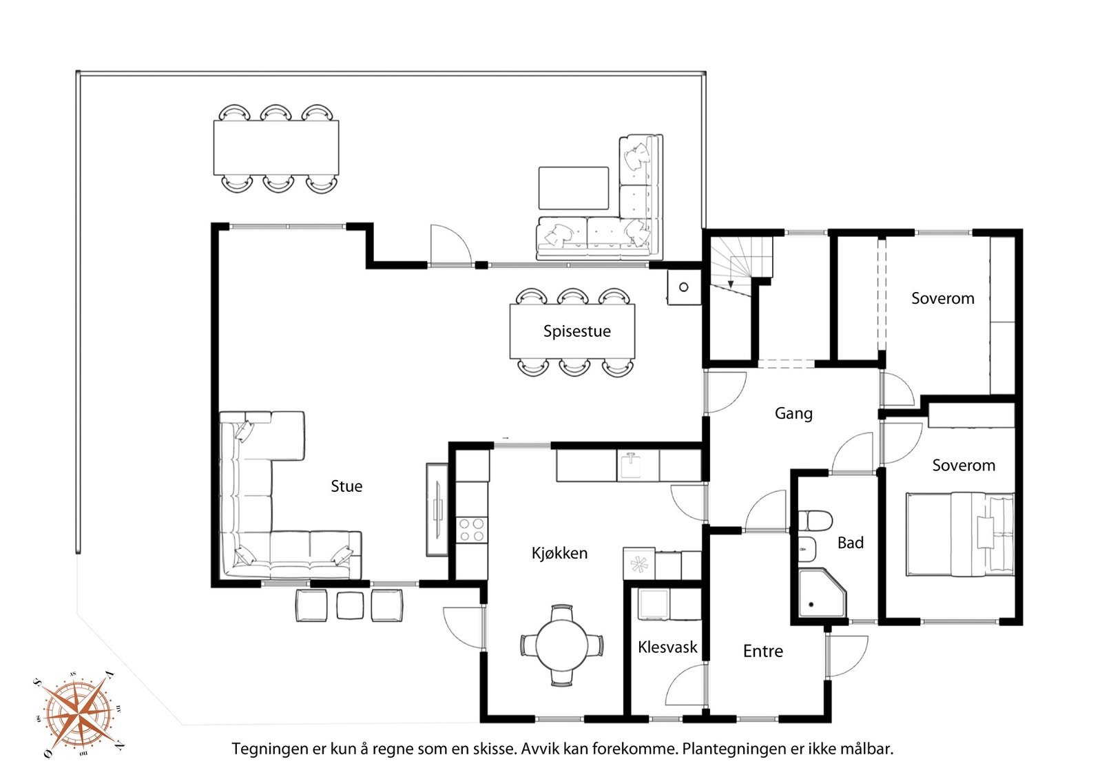 Plantegning 1.etg. Galleribilde