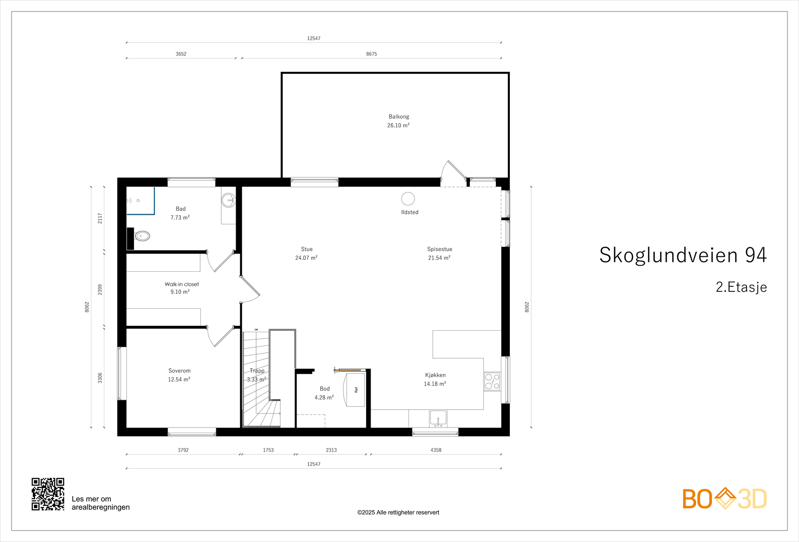 Plantegning 2. etasje Galleribilde