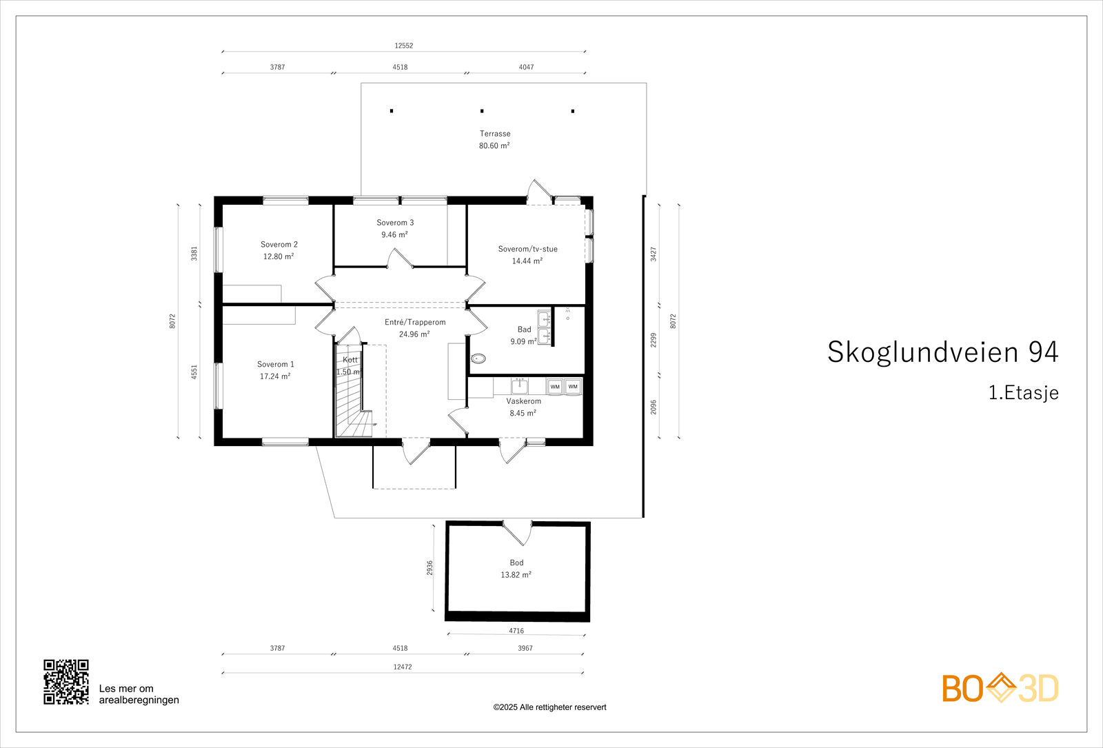 Plantegning 1. etasje Galleribilde