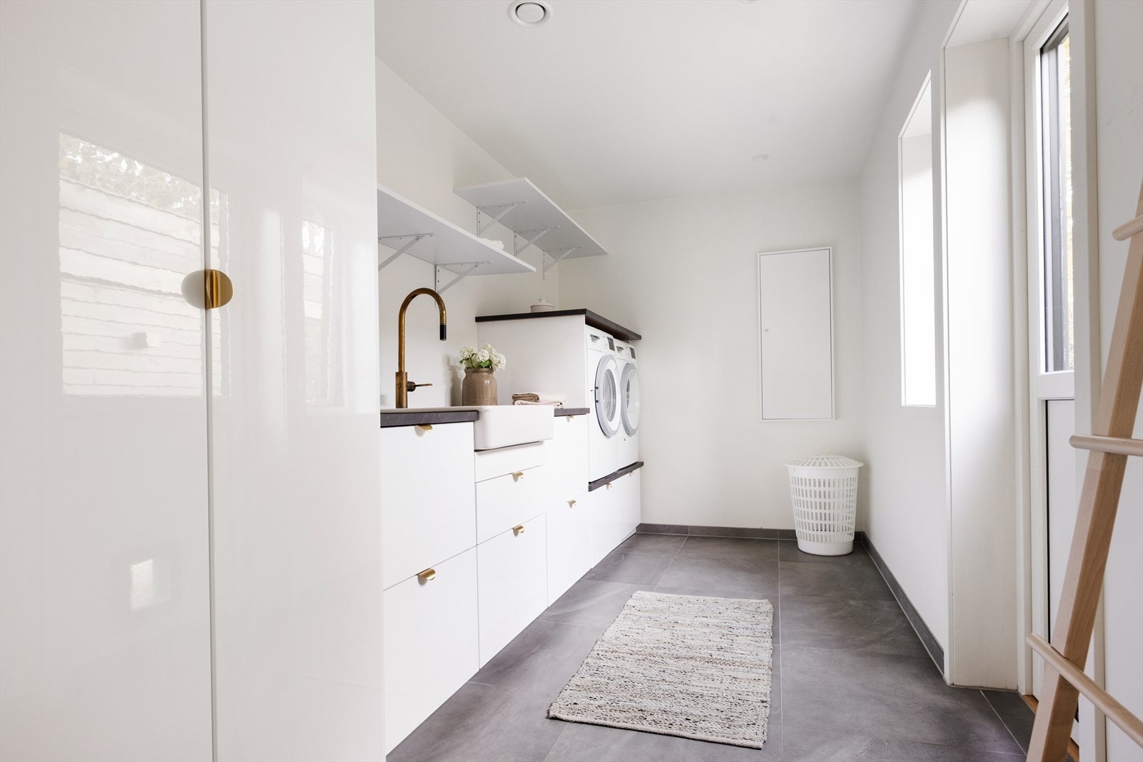 Et separat og funksjonelt vaskerom forenkler hverdagslogistikken. Galleribilde