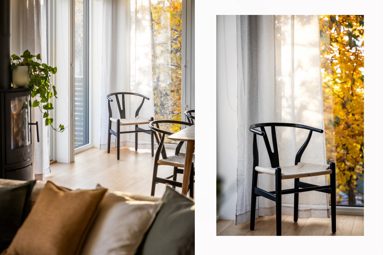De store vinduene gir en god forbindelse til uteområdet. Galleribilde