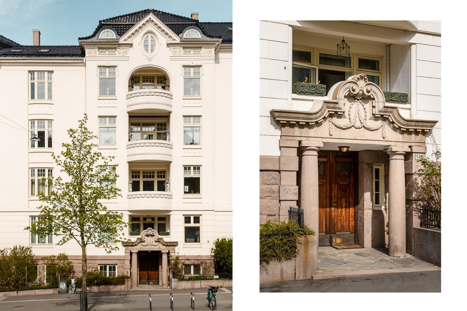 En klassisk bygård i vakker jugendstil fra 1912 med en flott, pusset teglsteinsfasade og karakteristiske detaljer. Galleribilde
