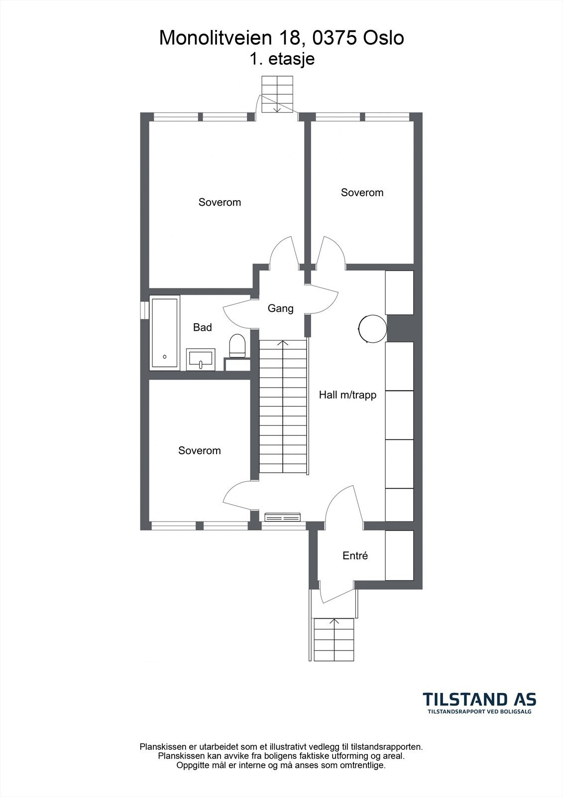 Plantegning 1.etg. Galleribilde