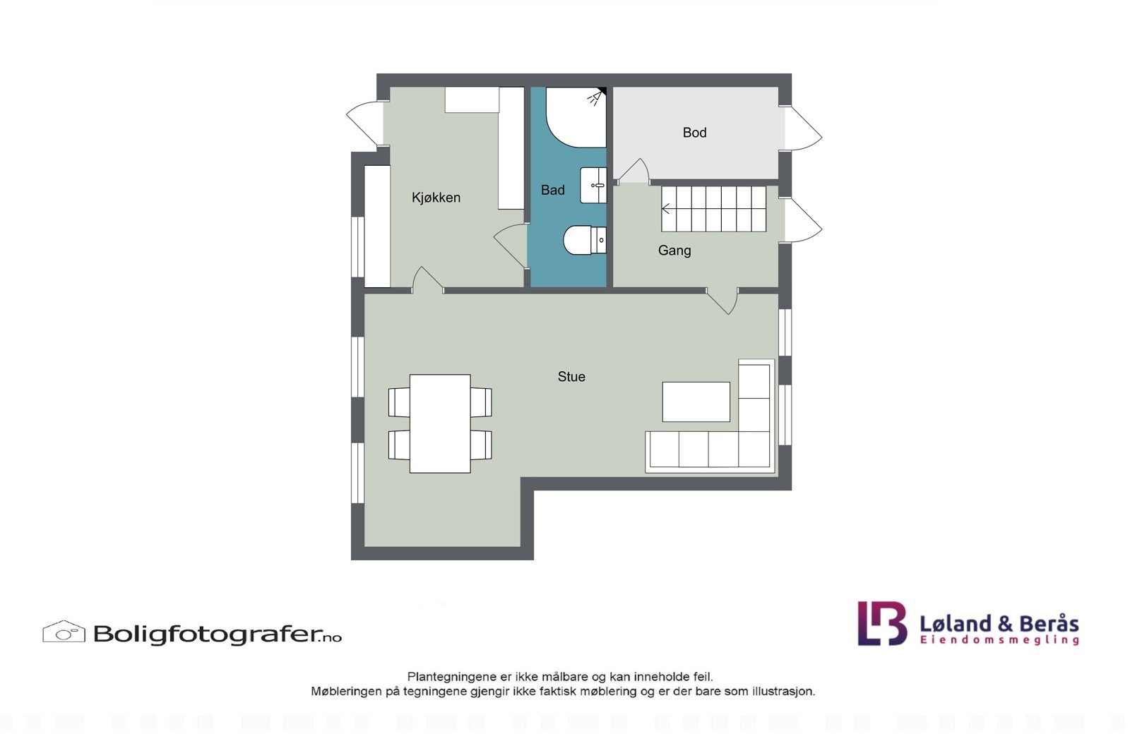 Plantegning 1. etasje Galleribilde