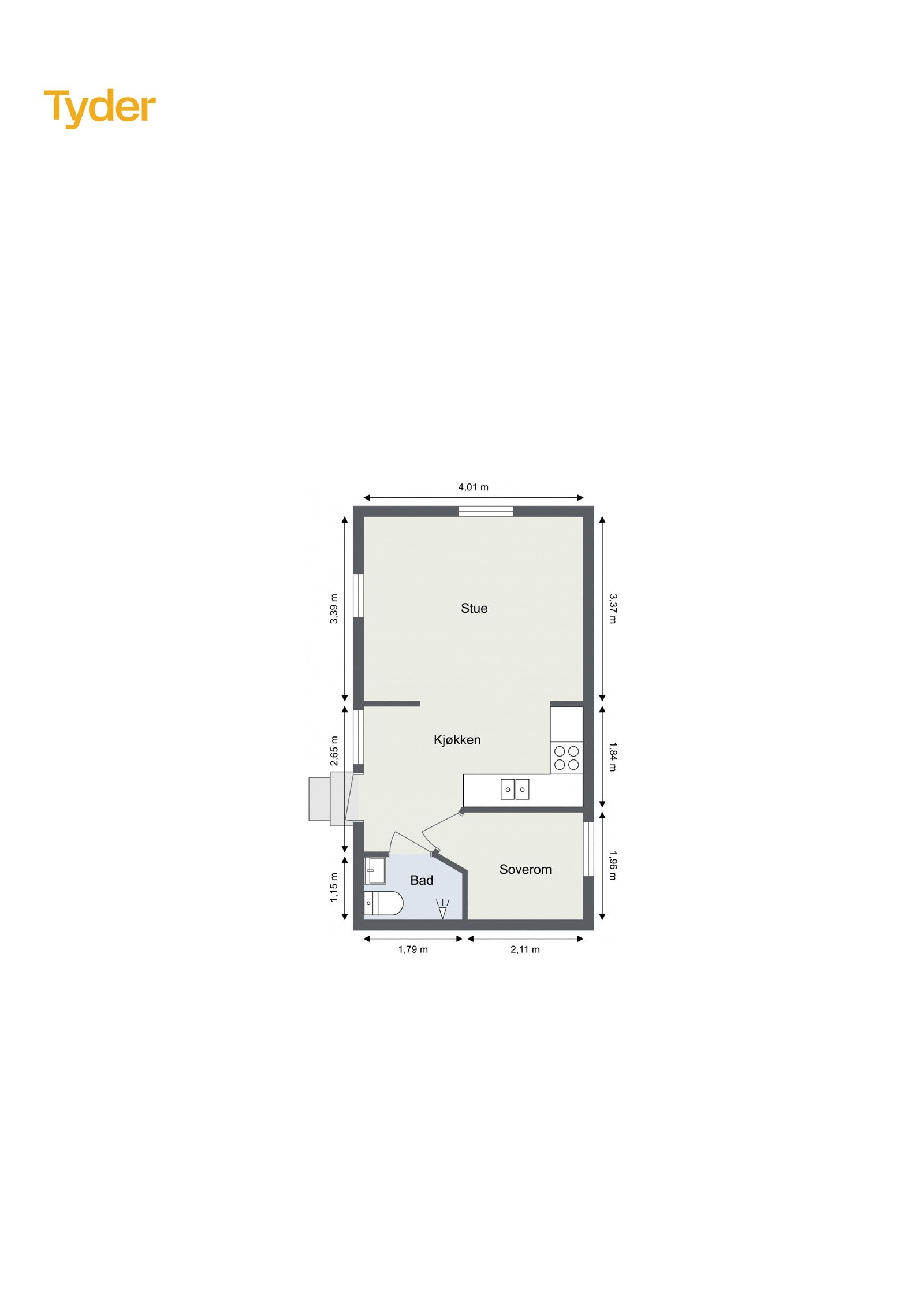 Kårstue - 1. etasje - Plantegning Galleribilde