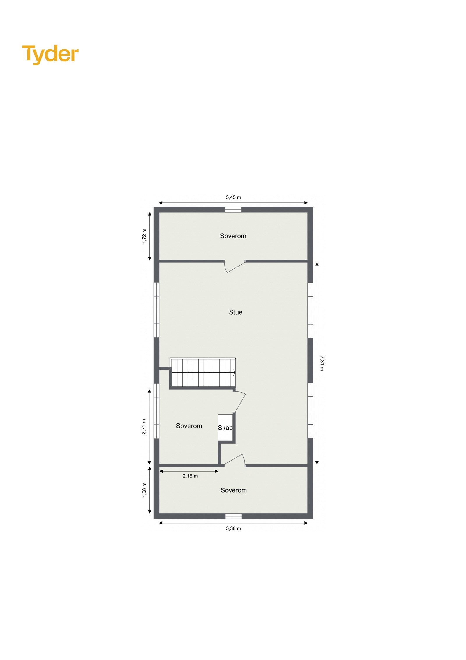 Låve - 2. etasje - Plantegning Galleribilde