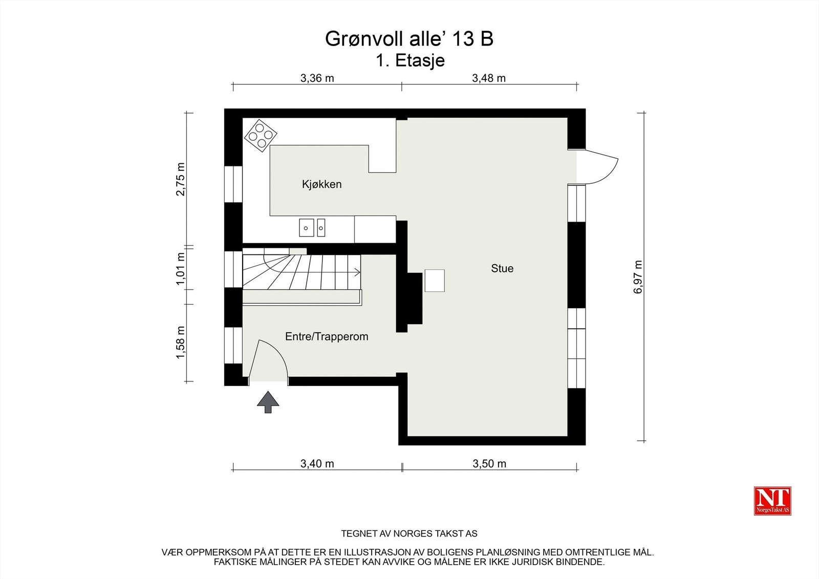 Planløsning av hovedetasjen. Galleribilde