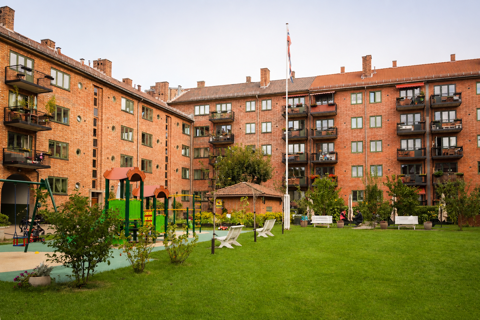 Bakgård Galleribilde