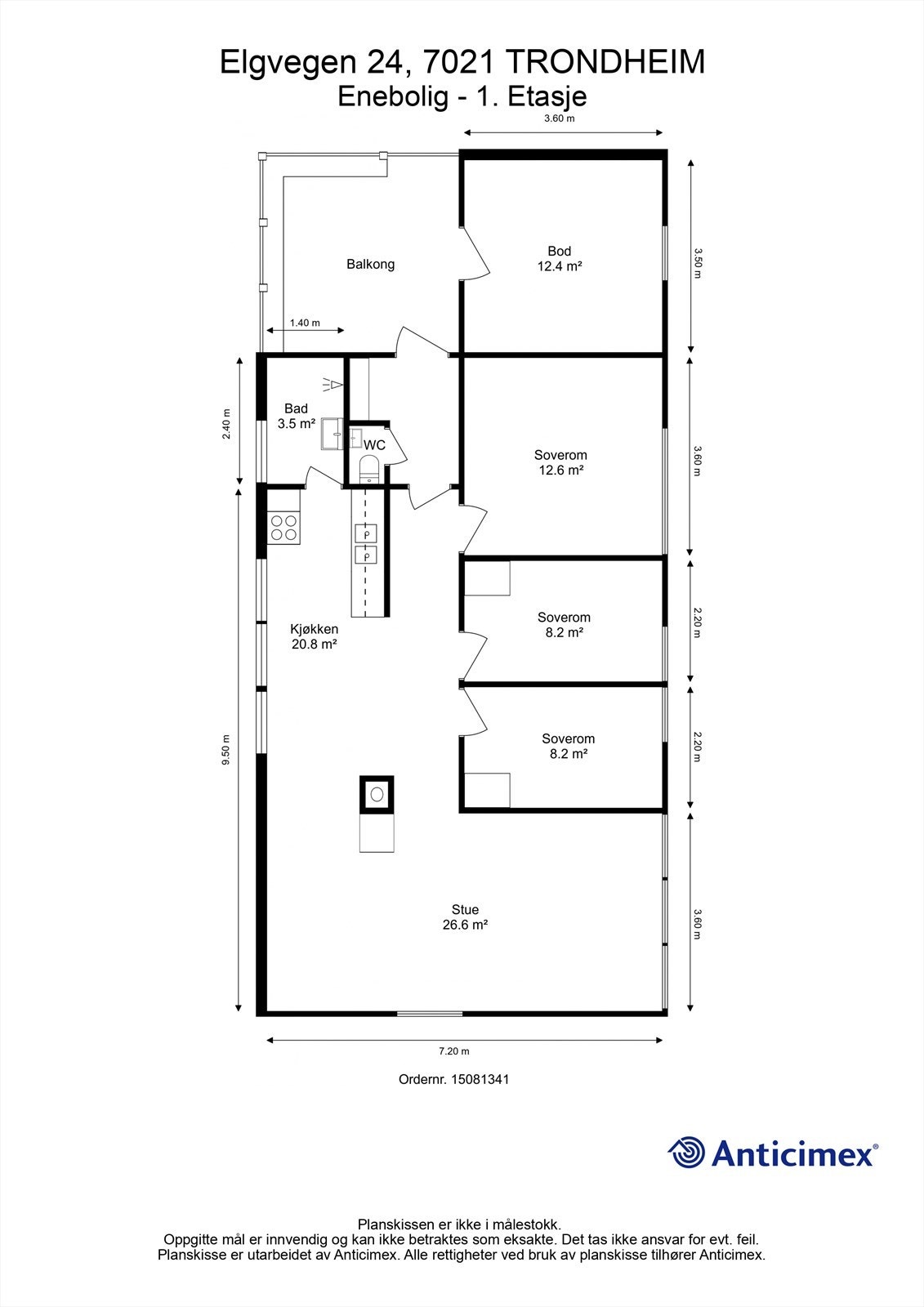 Planskisse 1. etasje. Galleribilde