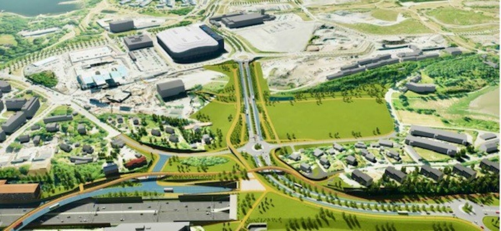 Venstre lenke mot Fornebu - Kilde: Statens Vegvesen Galleribilde