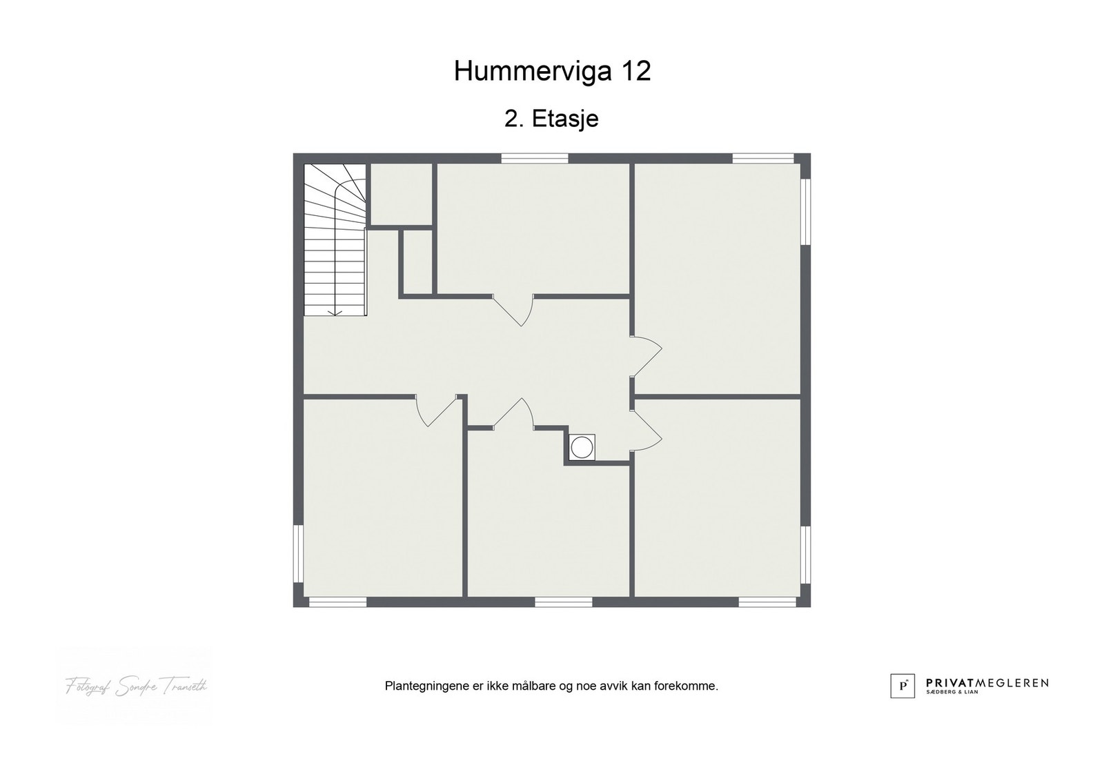 Plantegning 2.etg. i hytta - laget av fotograf Galleribilde