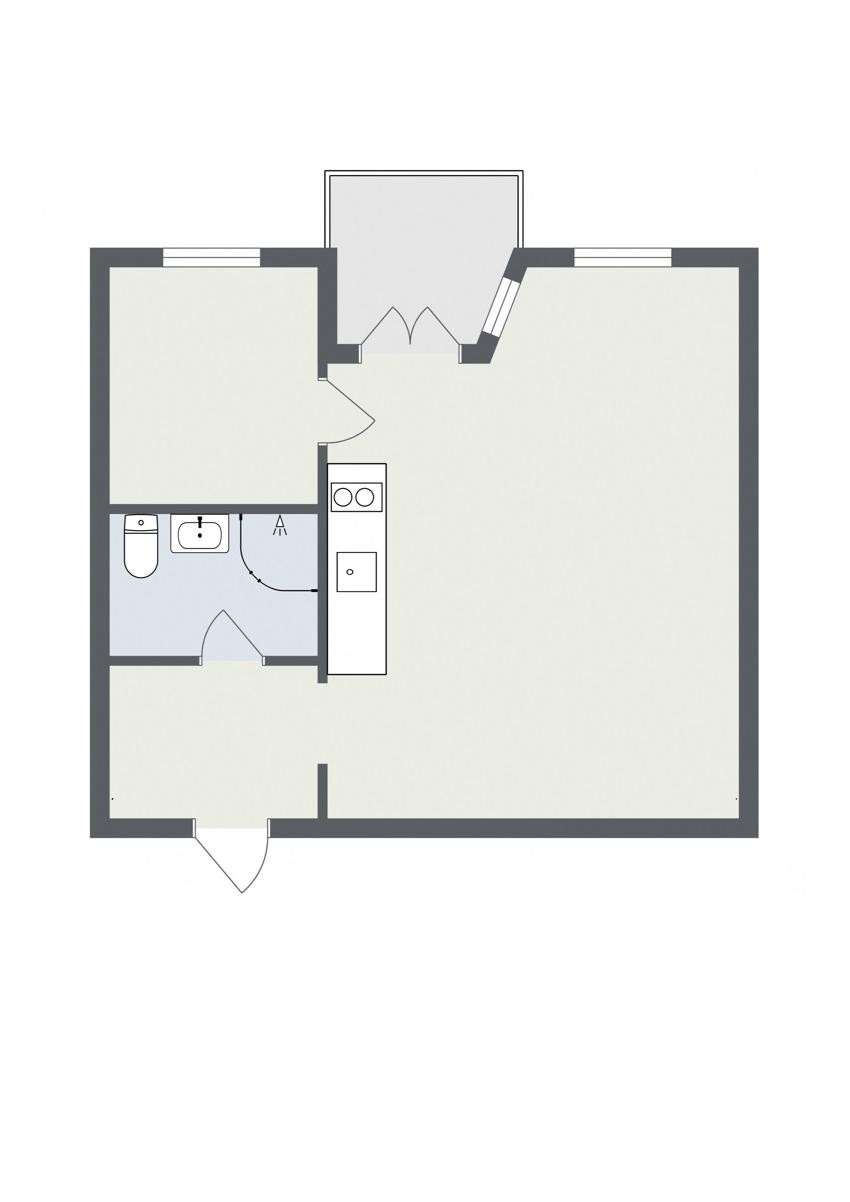 Alternativ planløsning - 2-roms Galleribilde